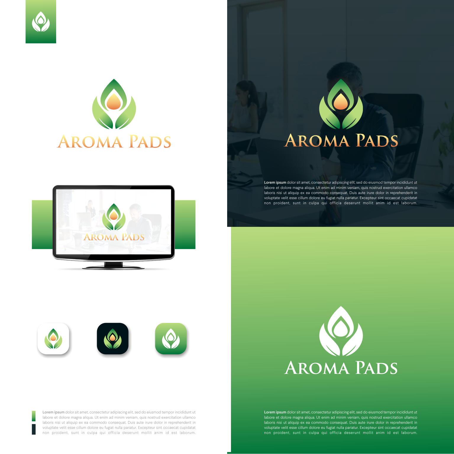 aroma pads by Rizalnurrafles aroma pads in Logo Design Inspiration by Rizalnurrafles