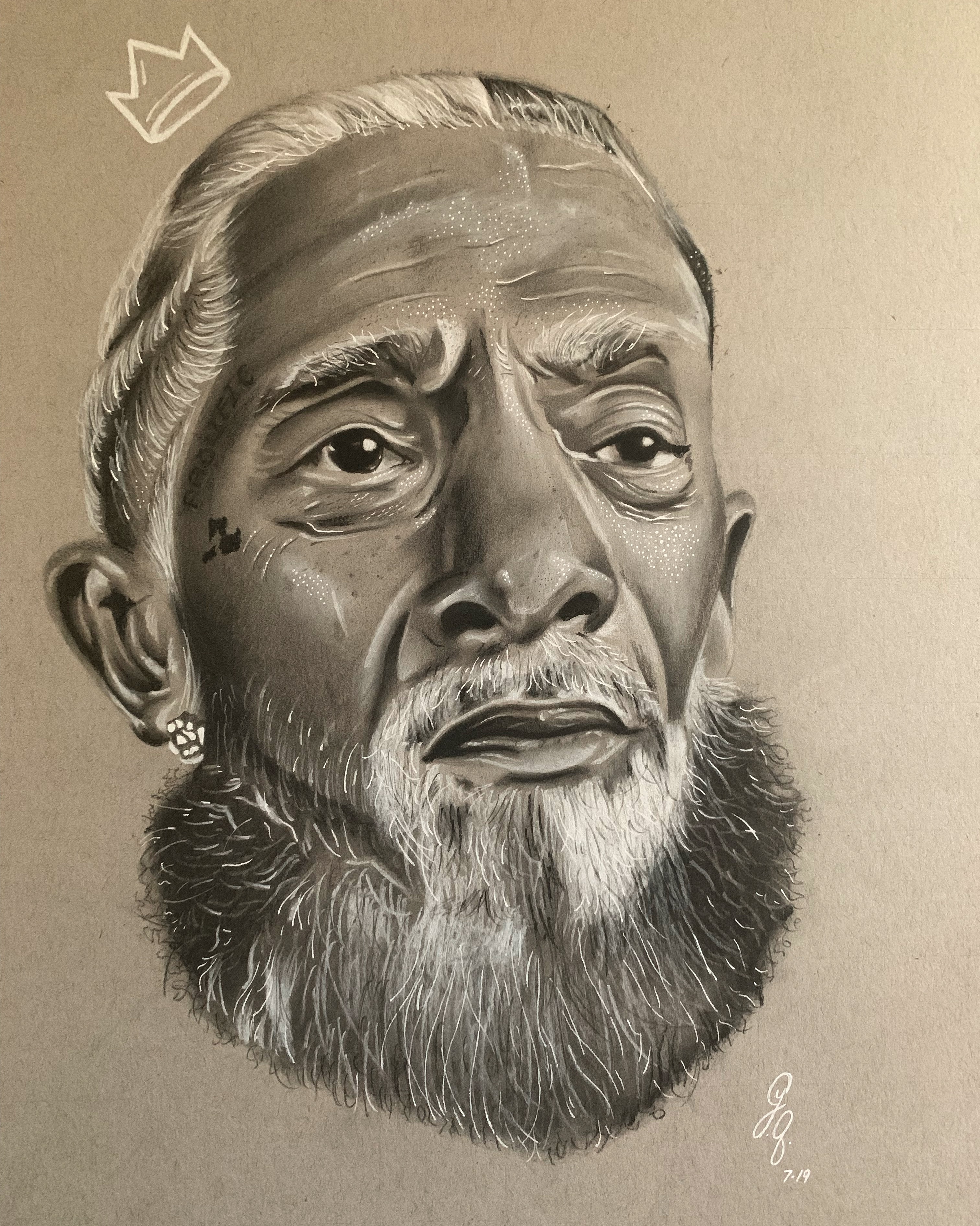 Old Man Nipsey by Jamaal Durr Old Man Nipsey in Drawing Inspiration by Jamaal Durr