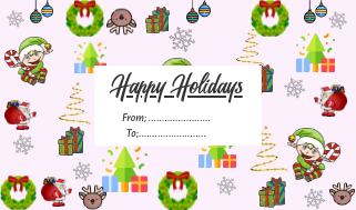 Happy Holidays gifting Tag in Gift Tag Inspiration by Deeloutshirts