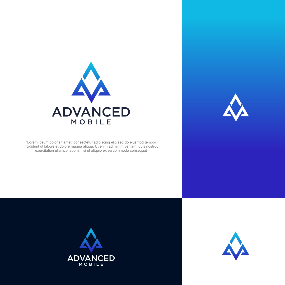 ADVANCED MOBILE in Logo & Brand Identity Inspiration by Rekta