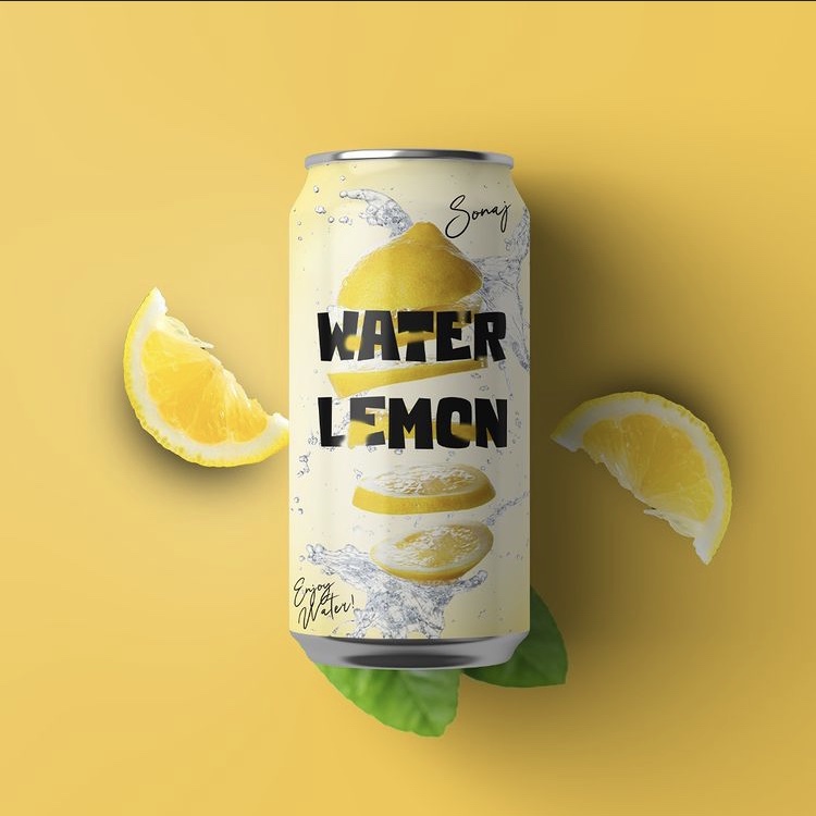 Product design for a lemon water drink by Scarsigns Product design for a lemon water drink in Packaging Design Inspiration by Scarsigns