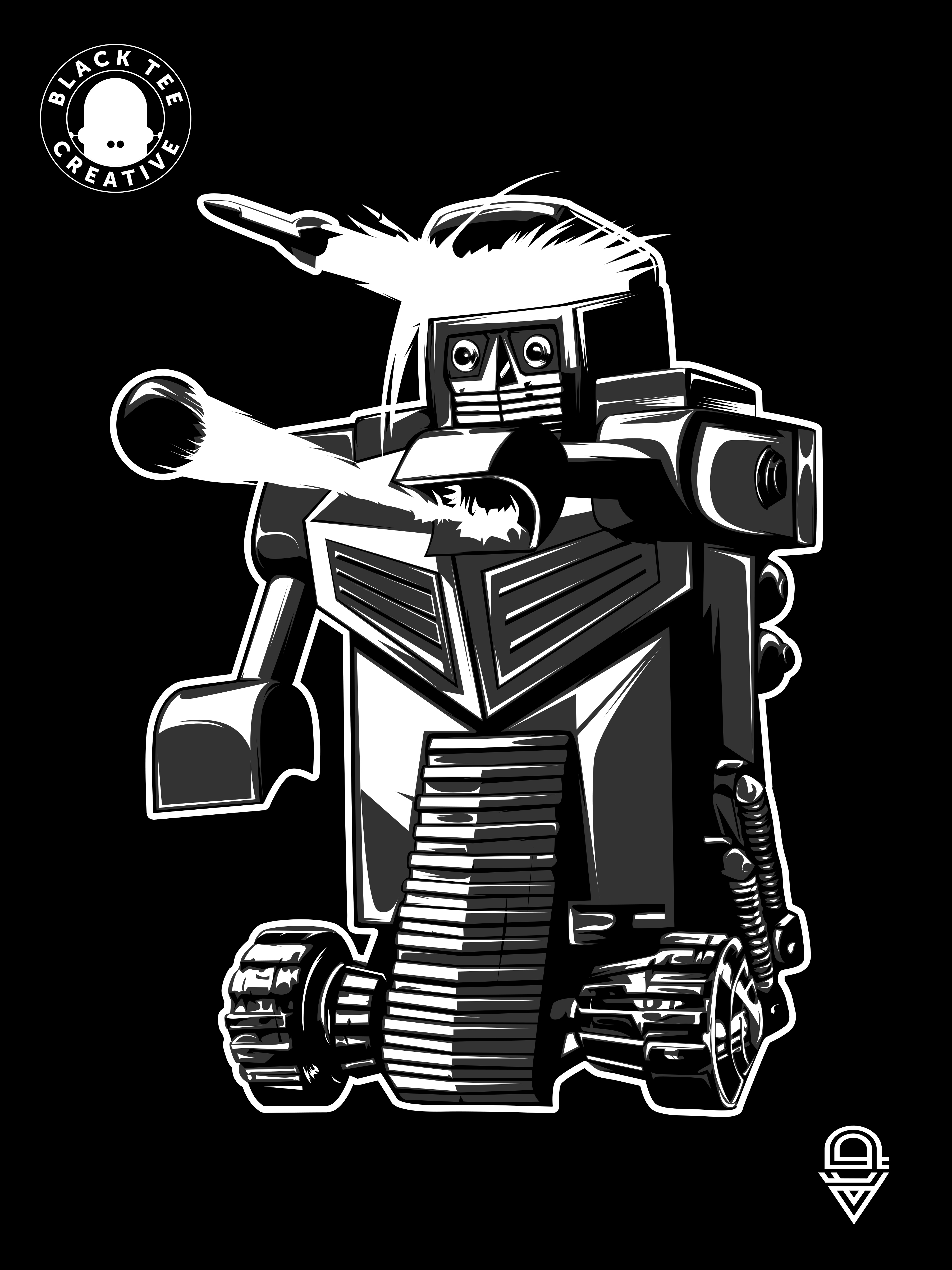 Classic Robot Illustration by Prinzarts Classic Robot Illustration in Billboard Design Inspiration by Prinzarts