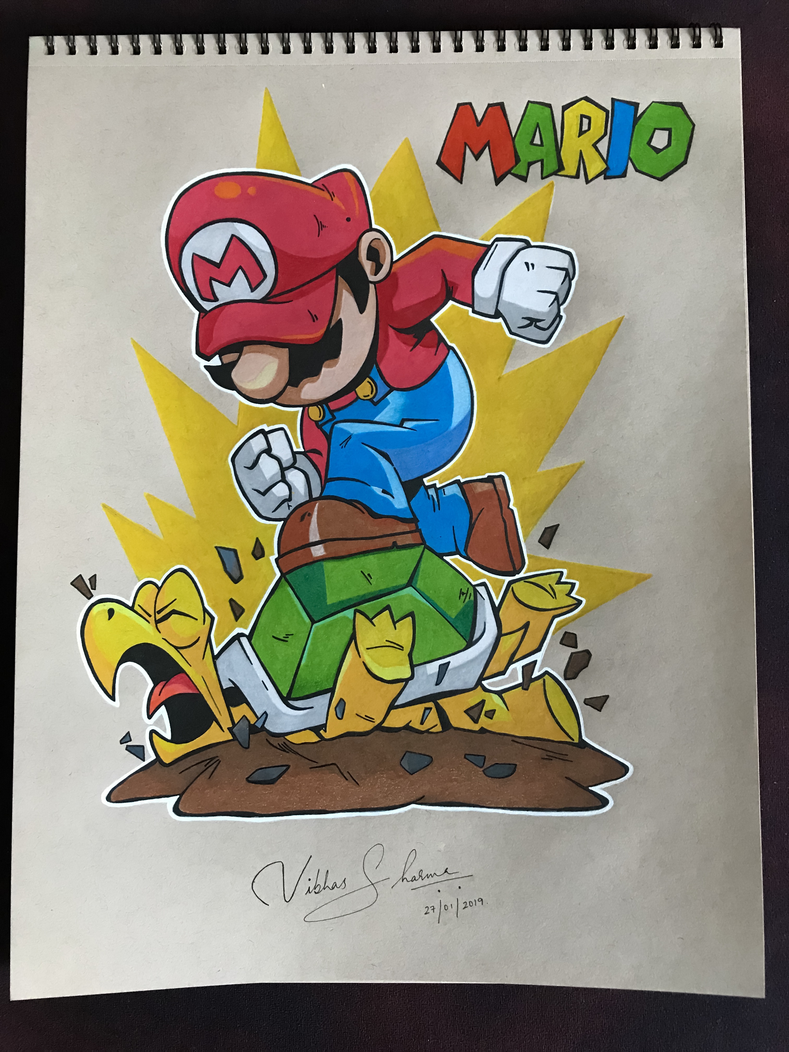 Super Mario in Drawing Inspiration by Vibhas Sharma