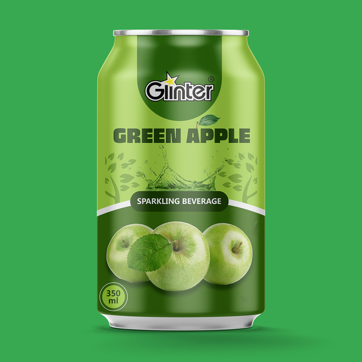 Green Apple juice Can Design in Packaging Design Inspiration by Dsnhaus