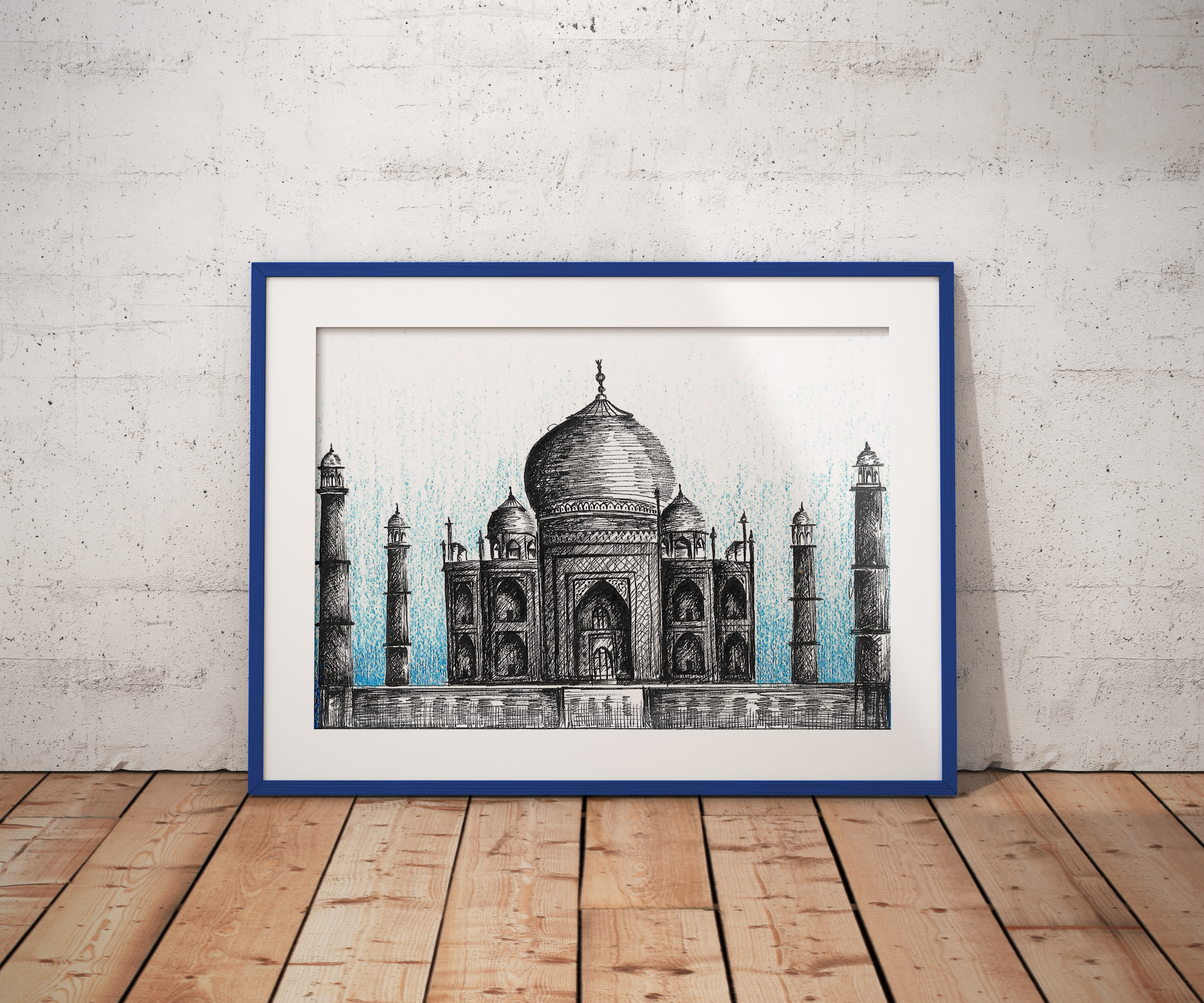 Taj Mahal in Drawing Inspiration by Yusuf Sadri