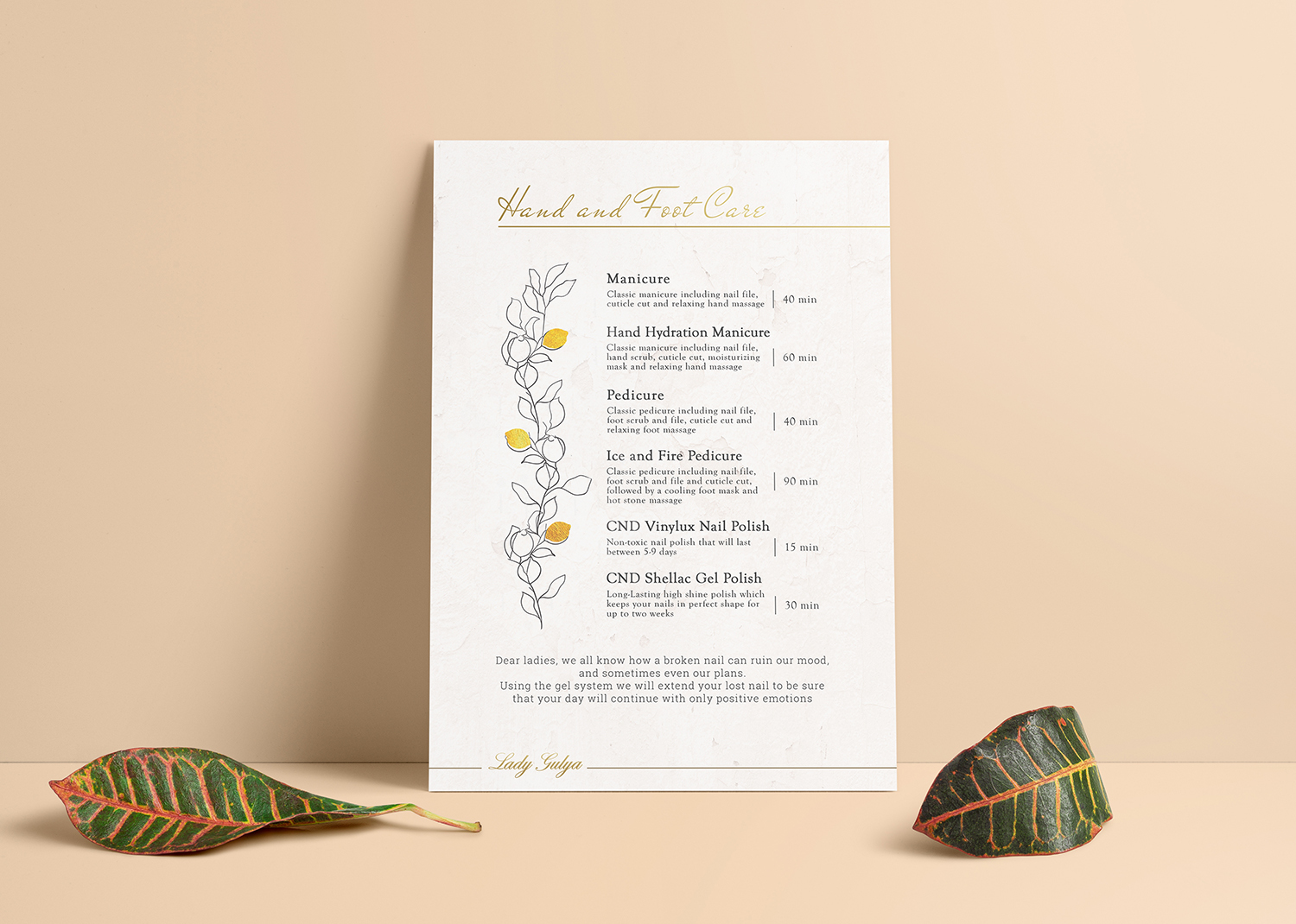 Price list for SPA by Anna Dimitrieva Price list for SPA in Menu Design Inspiration by Anna Dimitrieva