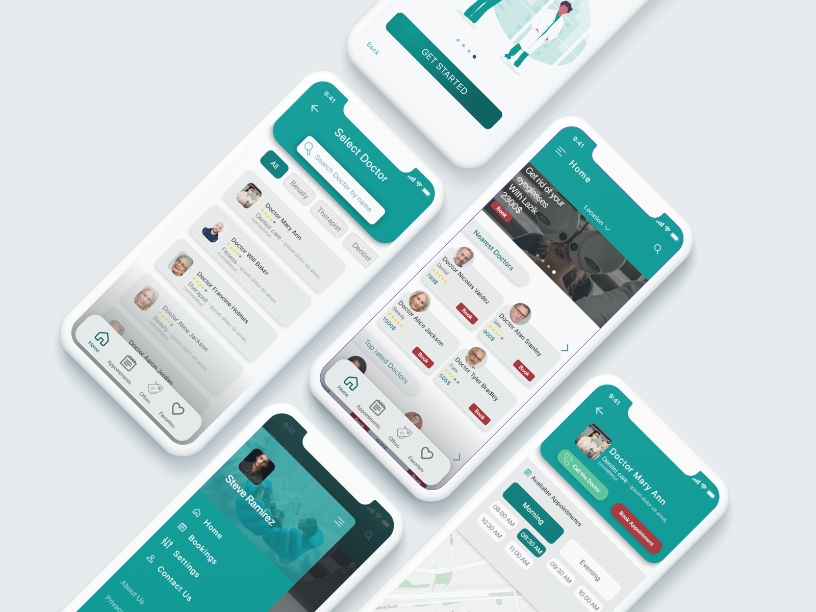 Doctor Booking App UI by Gamal Mohamed Khalil Doctor Booking App UI in Mobile Apps Design Inspiration by Gamal Mohamed Khalil