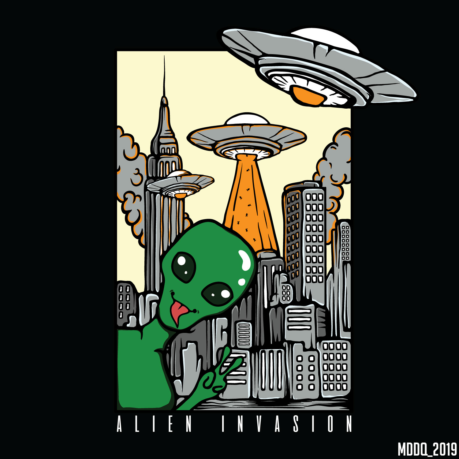 Alien Invasion in Vector Art Inspiration by Muhammad Diki Ariyanto