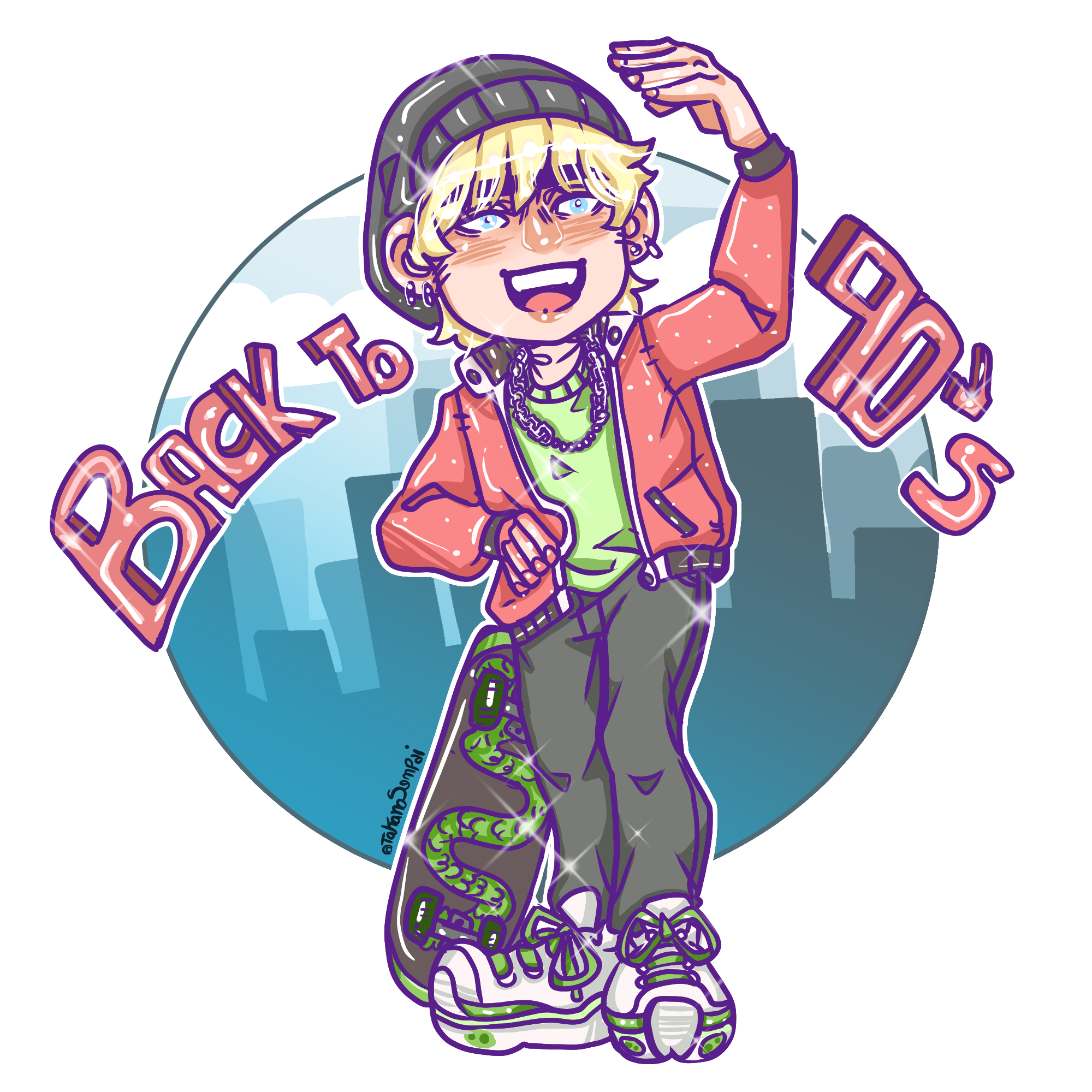 Skateboy is back to 90's by Marigexis De La Rosa Skateboy is back to 90's in Cartoon & Caricature Inspiration by Marigexis De La Rosa