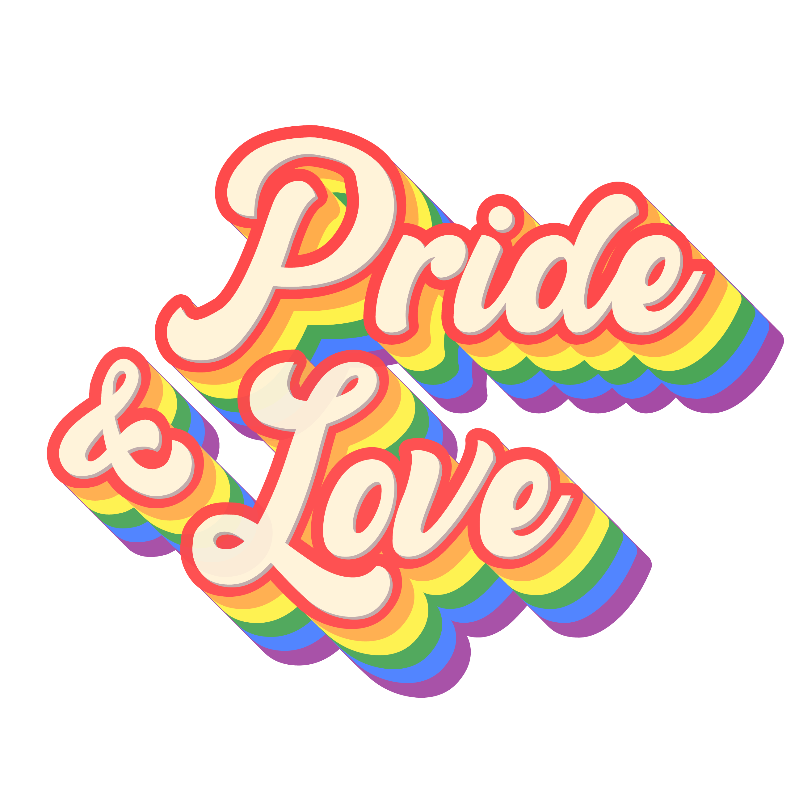 Pride and Love by Isabela Díaz Pride and Love in Typography Inspiration by Isabela Díaz