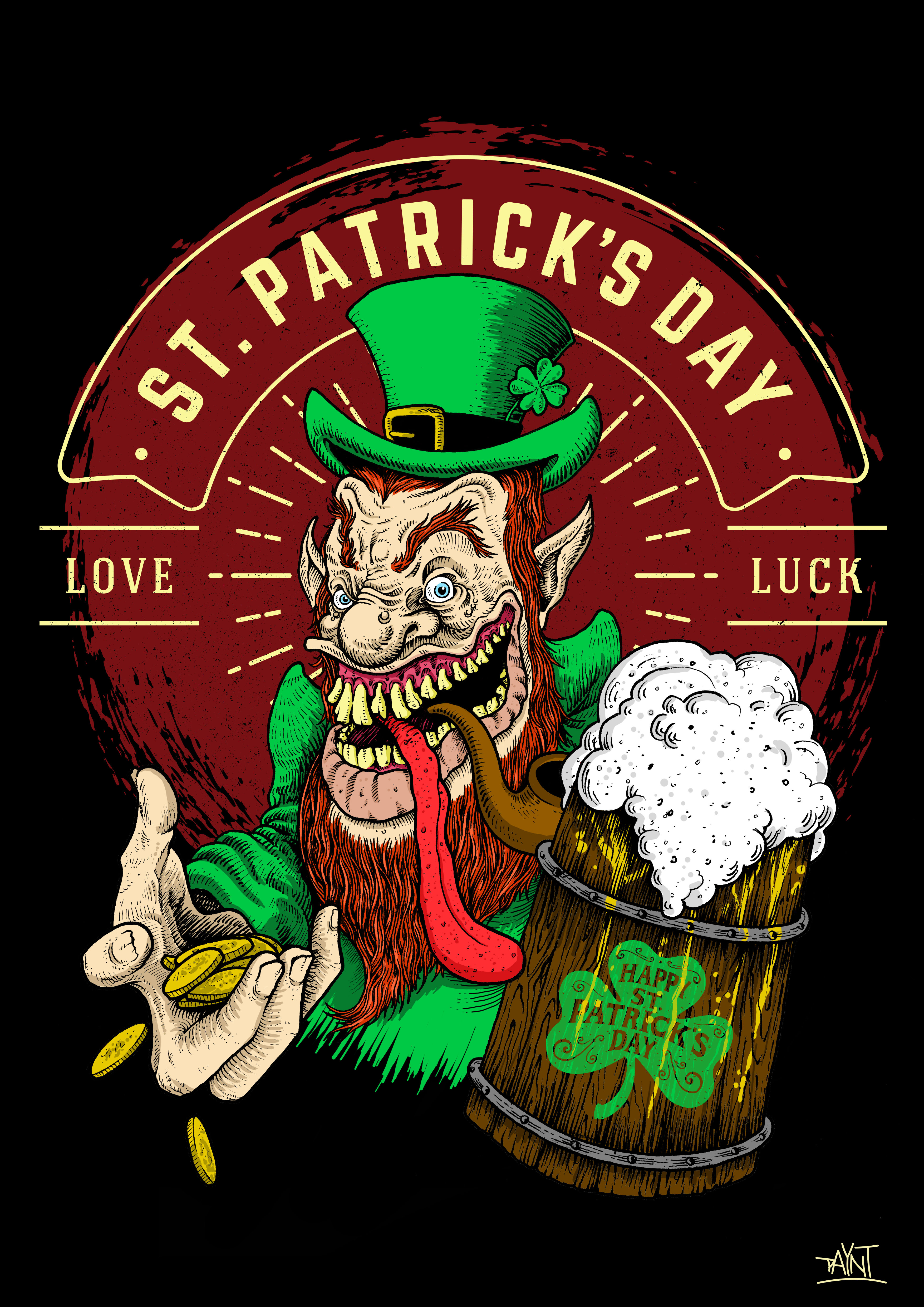 St. Patrick by Paynt by Stefano Pintus St. Patrick by Paynt in Illustration and Graphics Inspiration by Stefano Pintus