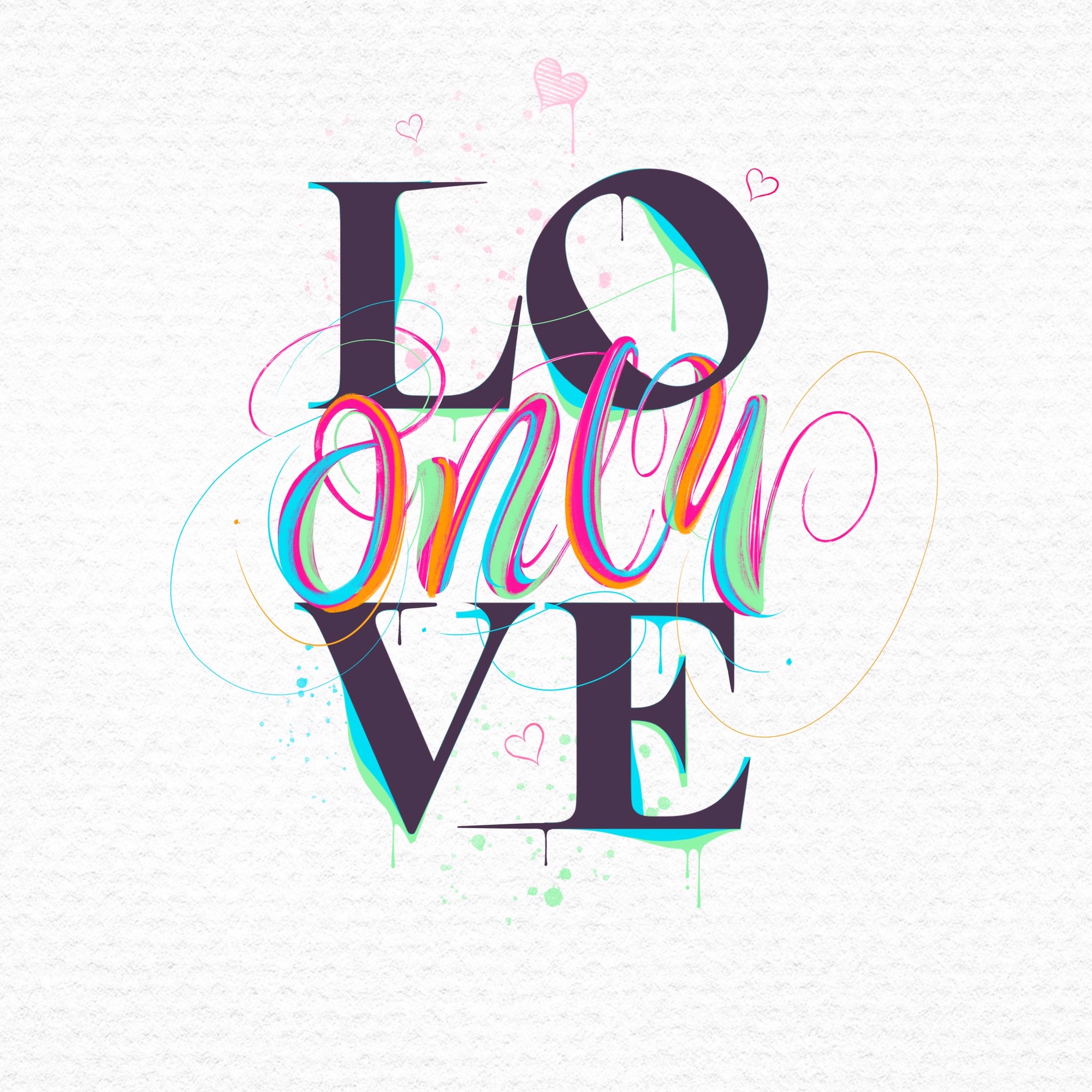 Only love in Hand Lettering Inspiration by Damilola Orimoloye