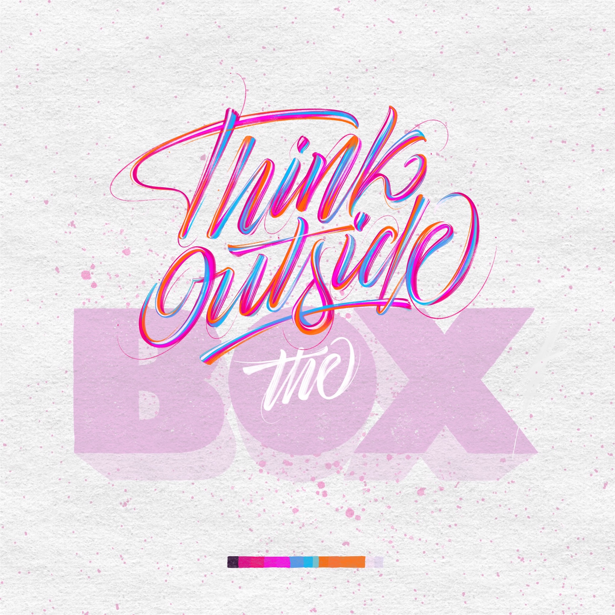 Think outside the box by Damilola Orimoloye Think outside the box in Hand Lettering Inspiration by Damilola Orimoloye