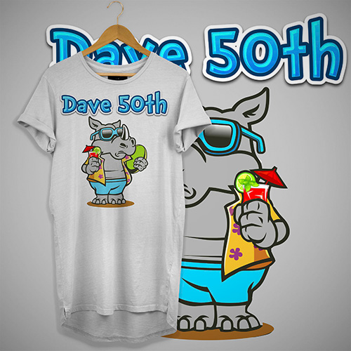 dave's 50th birthday in Logo Design Inspiration by Maria Valentine