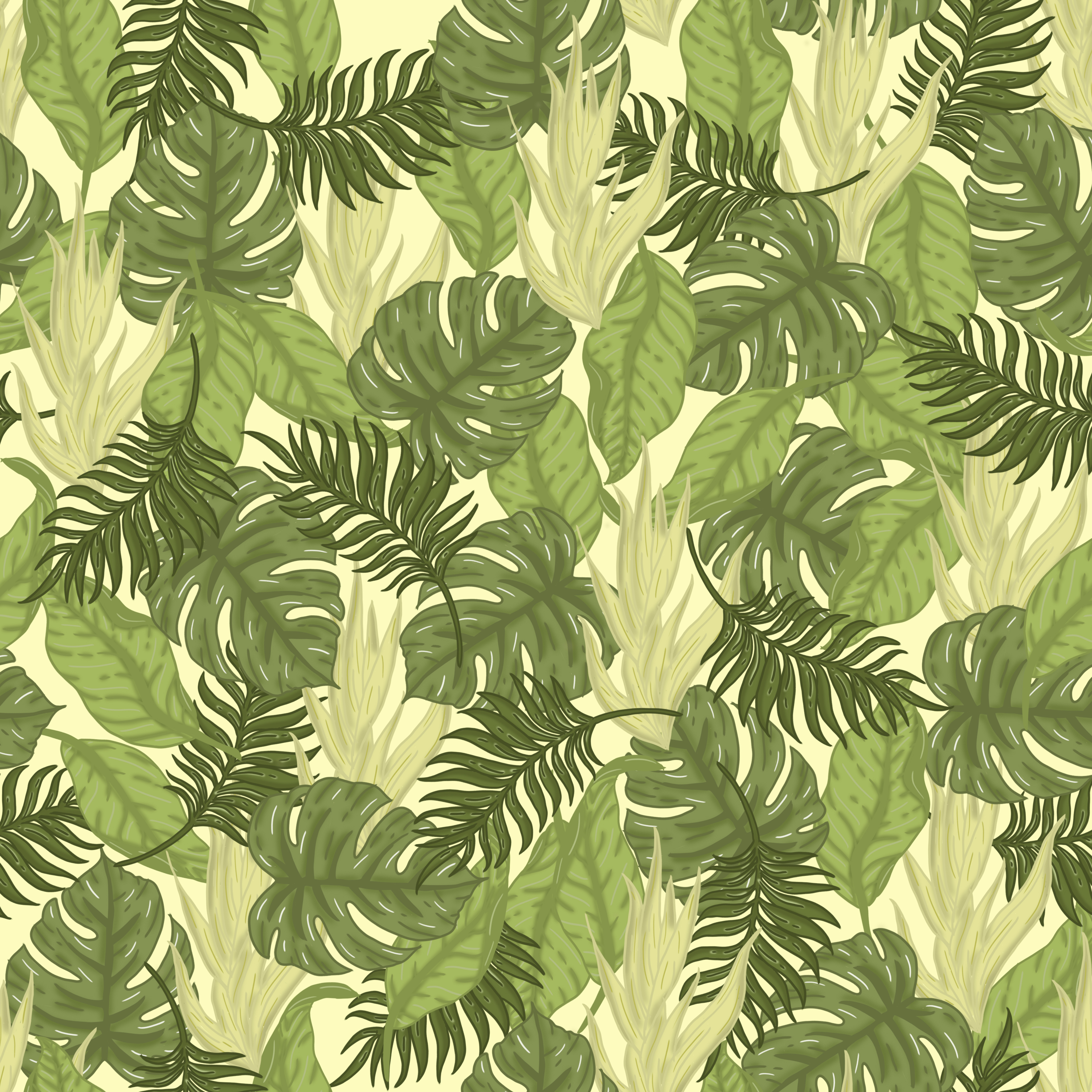 Tropical Leaves by Paula Jara Tropical Leaves in Pattern & Surface Design Inspiration by Paula Jara