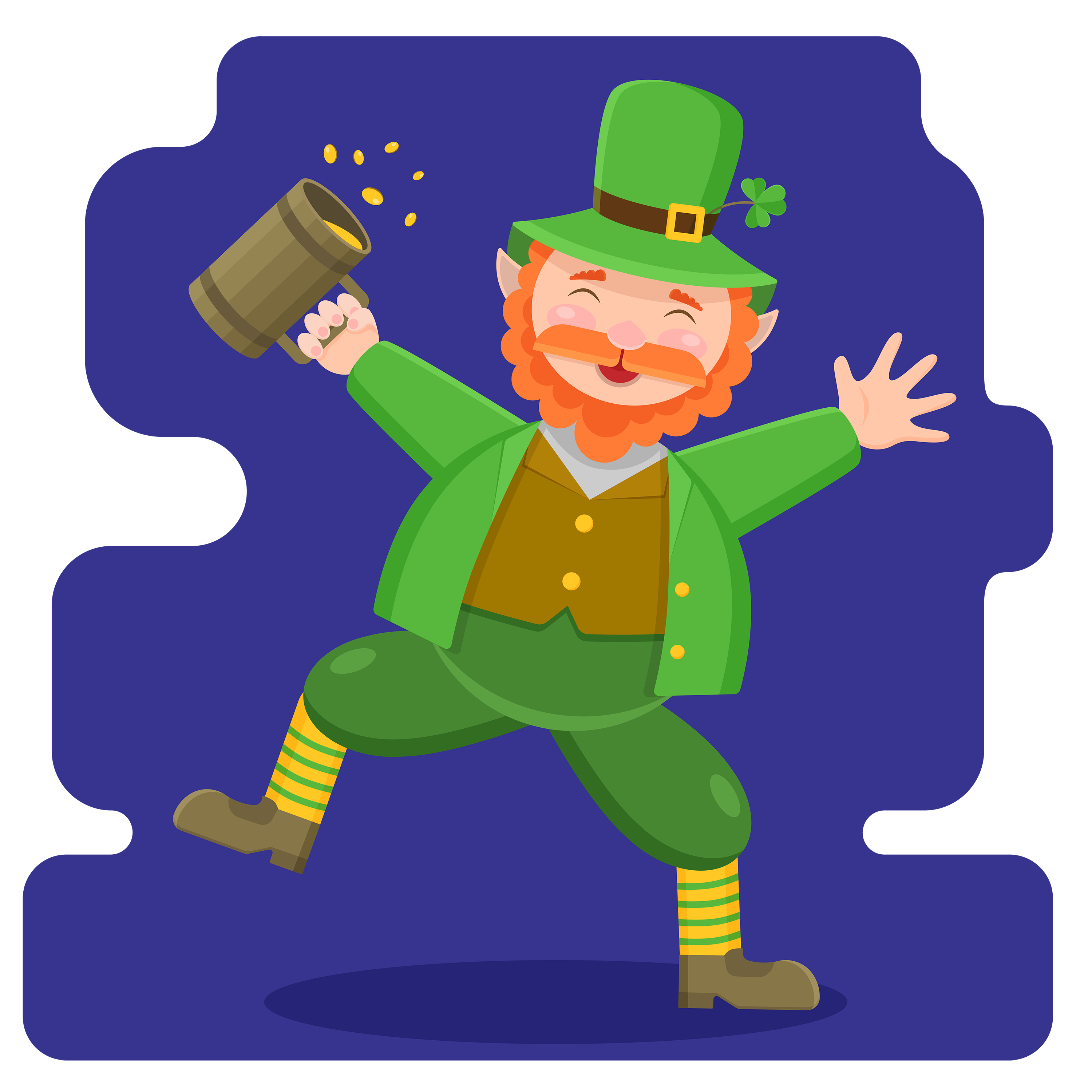 Funny leprechaun in Vector Art Inspiration by Anastasia Solodova