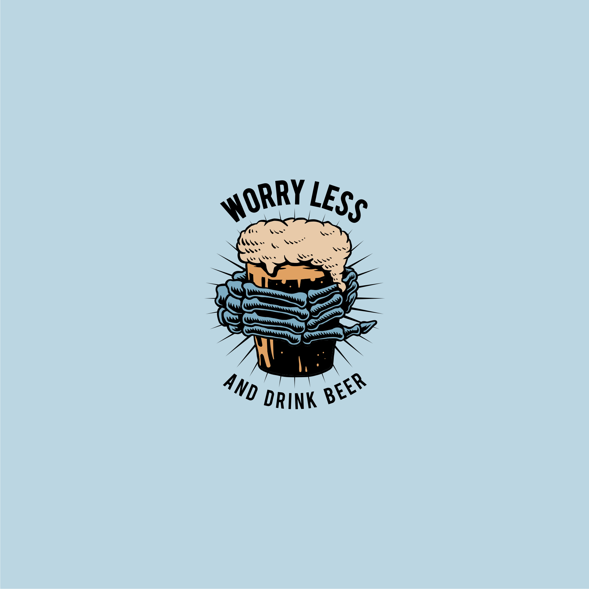 WORRY LESS AND DRINK BEER by Toraja Art WORRY LESS AND DRINK BEER in Logo Design Inspiration by Toraja Art