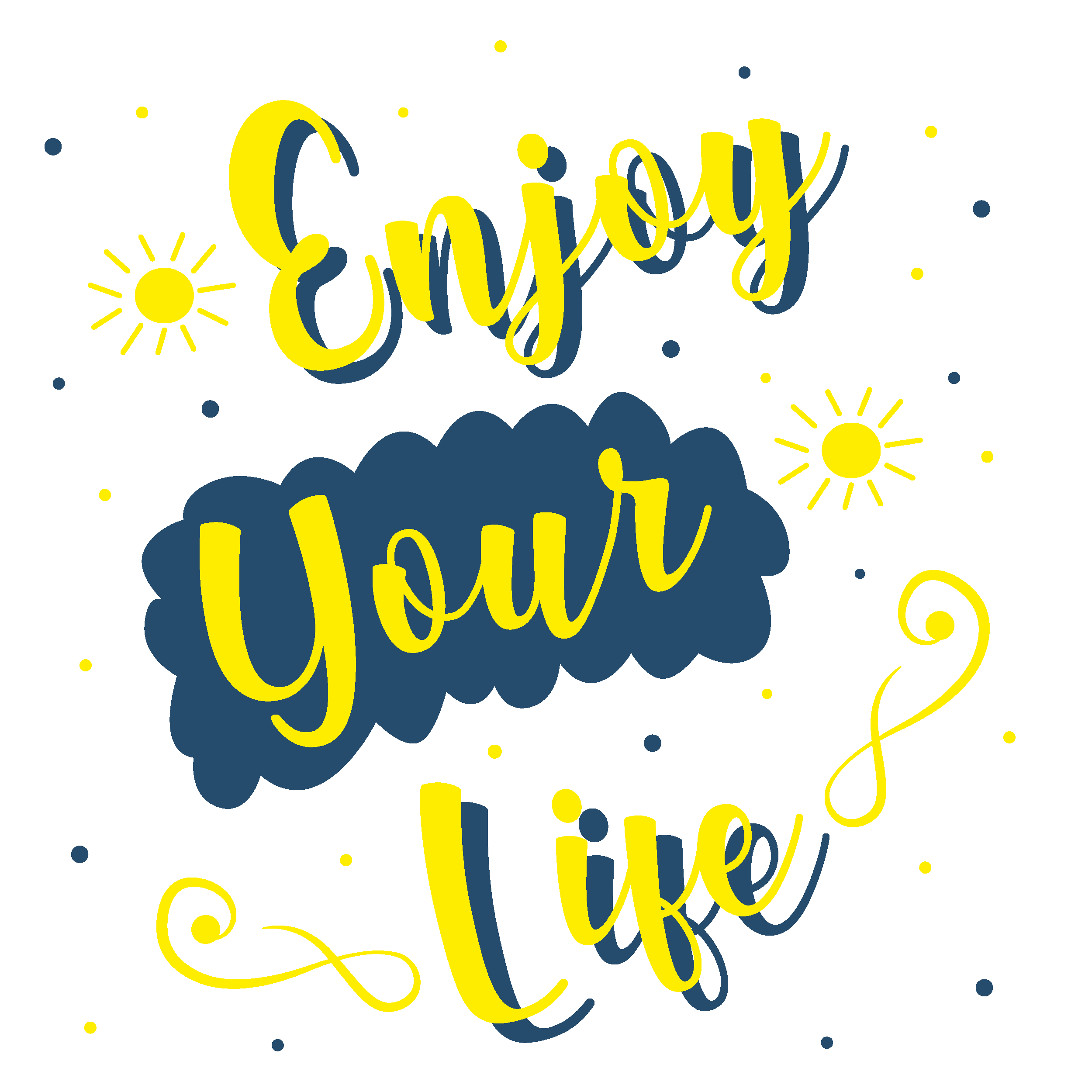 Enjoy your life in Typography Inspiration by Büşra Beker