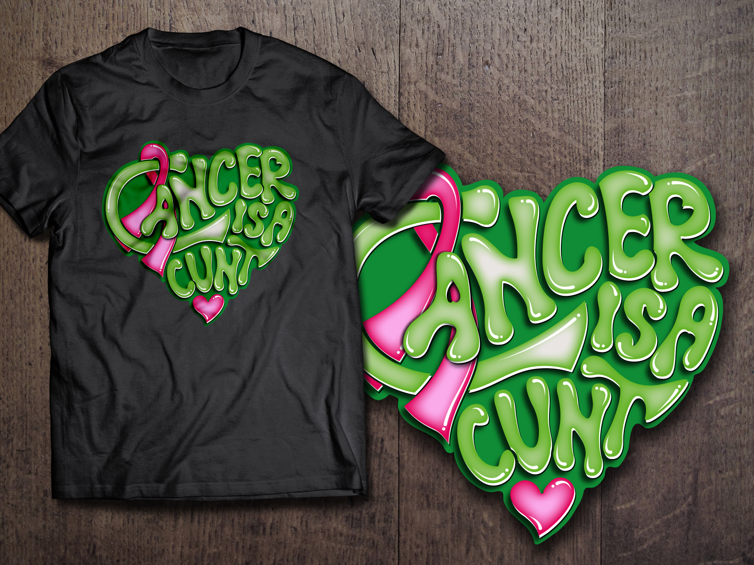 CANCER CURE by 99degree CANCER CURE in T-Shirt Design Inspiration by 99degree