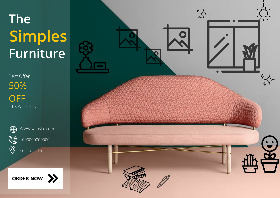 furniure sale by Megha Kharate furniure sale in Flyer (Landscape) Inspiration by Megha Kharate