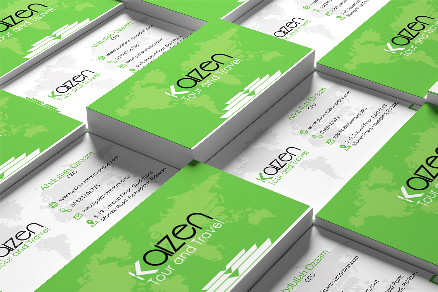 kaizen business card design in Business Card Design Inspiration by Sibghat Khan