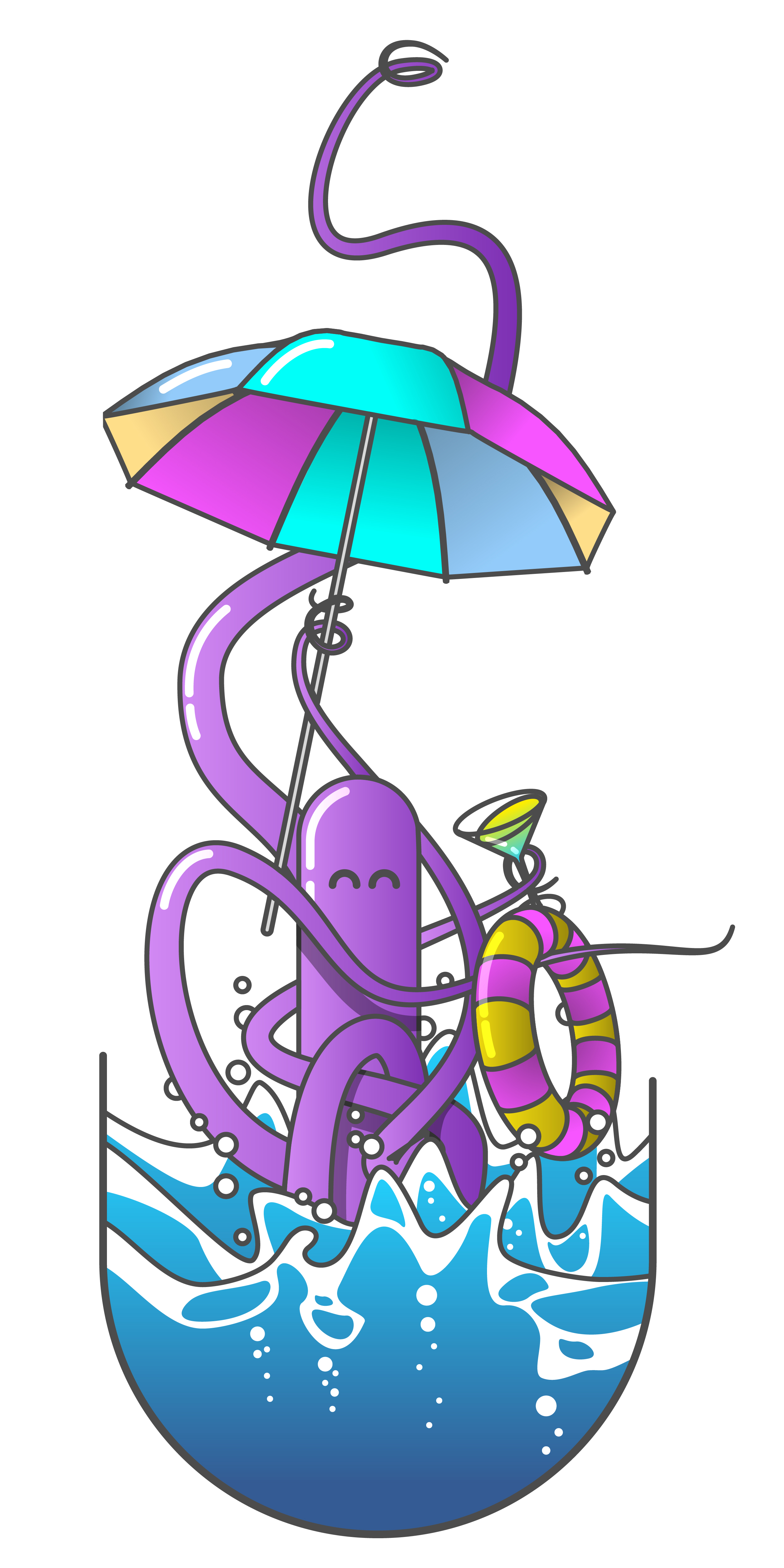 Summer Squid in Illustration and Graphics Inspiration by Eneko Egaña