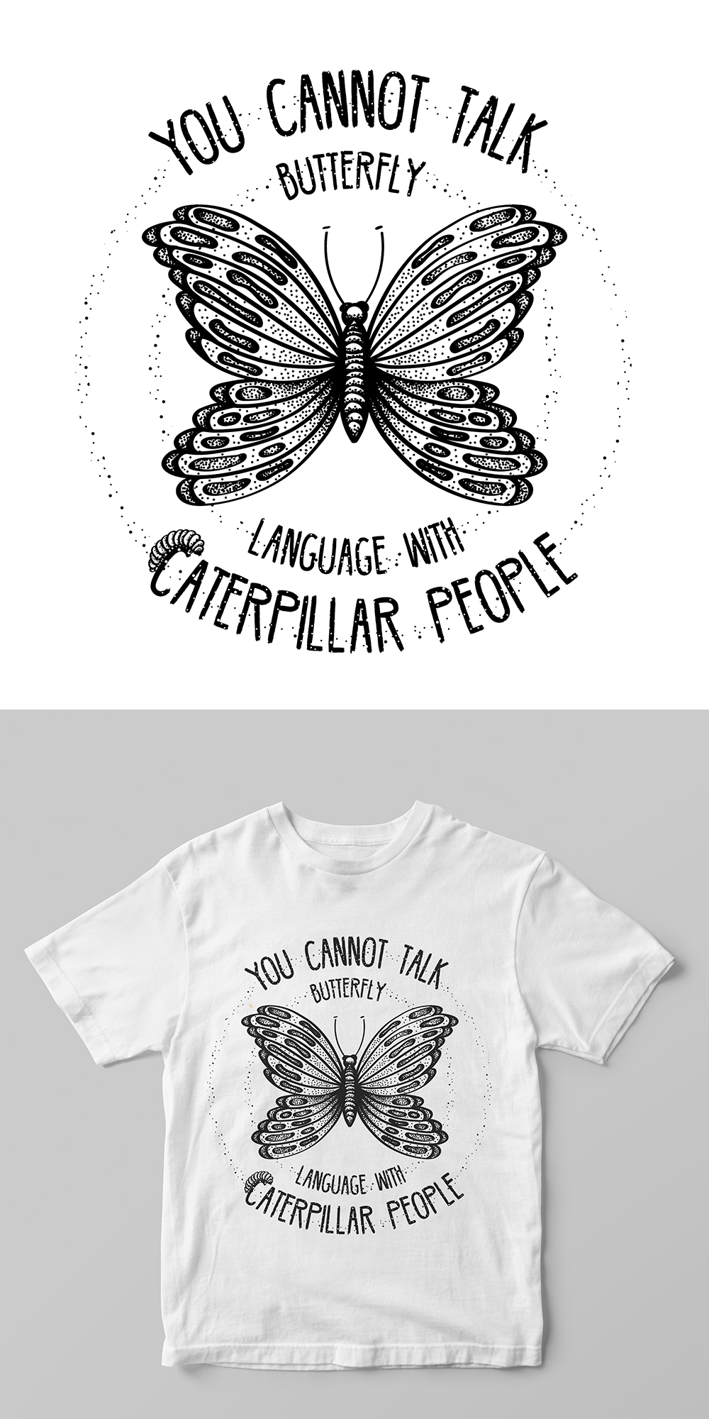 butterfly t-shirt design by Agung Saefudin butterfly t-shirt design in T-Shirt Design Inspiration by Agung Saefudin