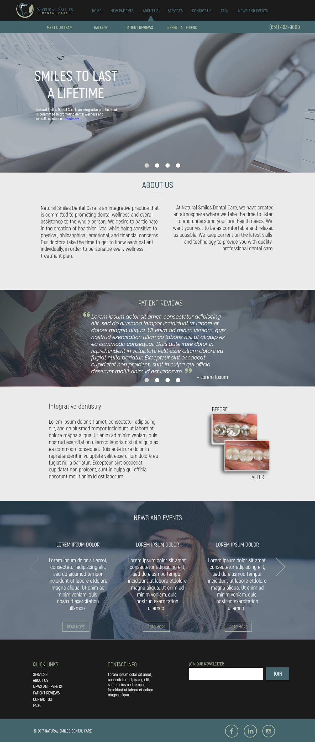 Natural Smiles by Hydroblast Natural Smiles in Website Design Inspiration by Hydroblast