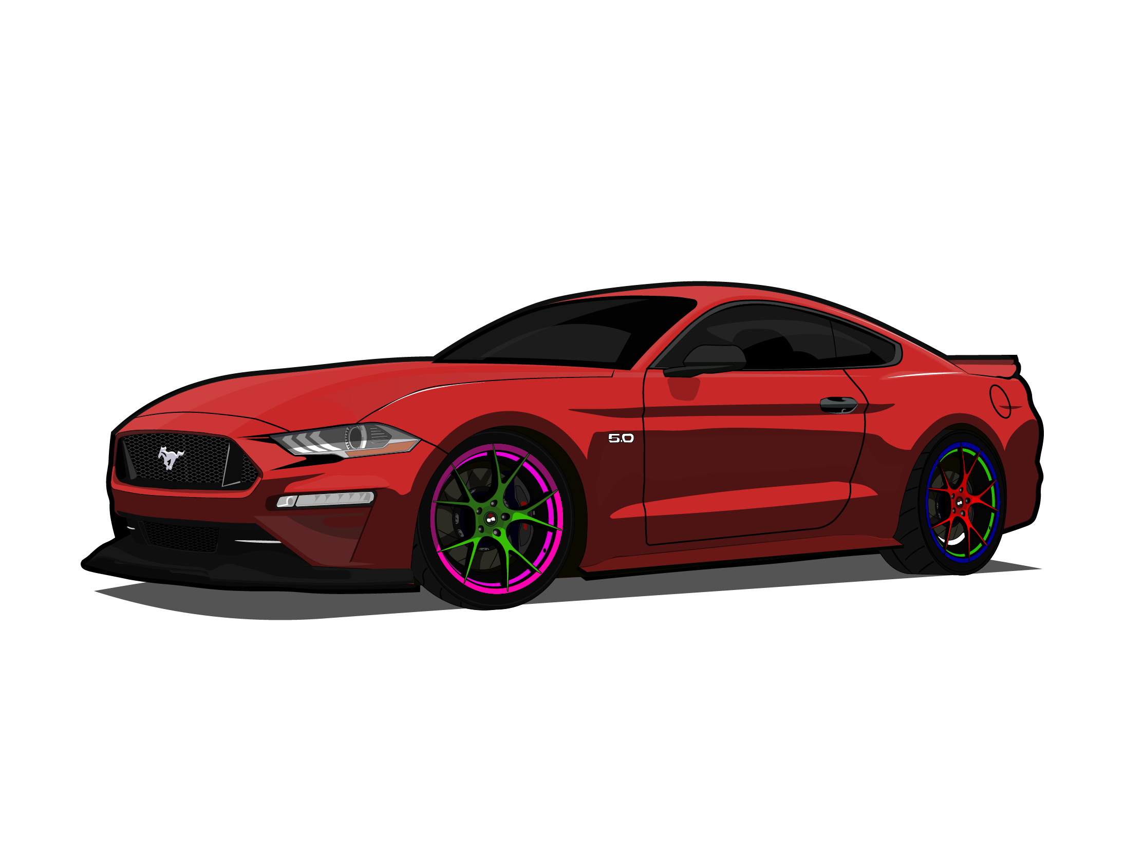 Ford Mustang Vector Illustration And Graphics Inspiration 150630 by