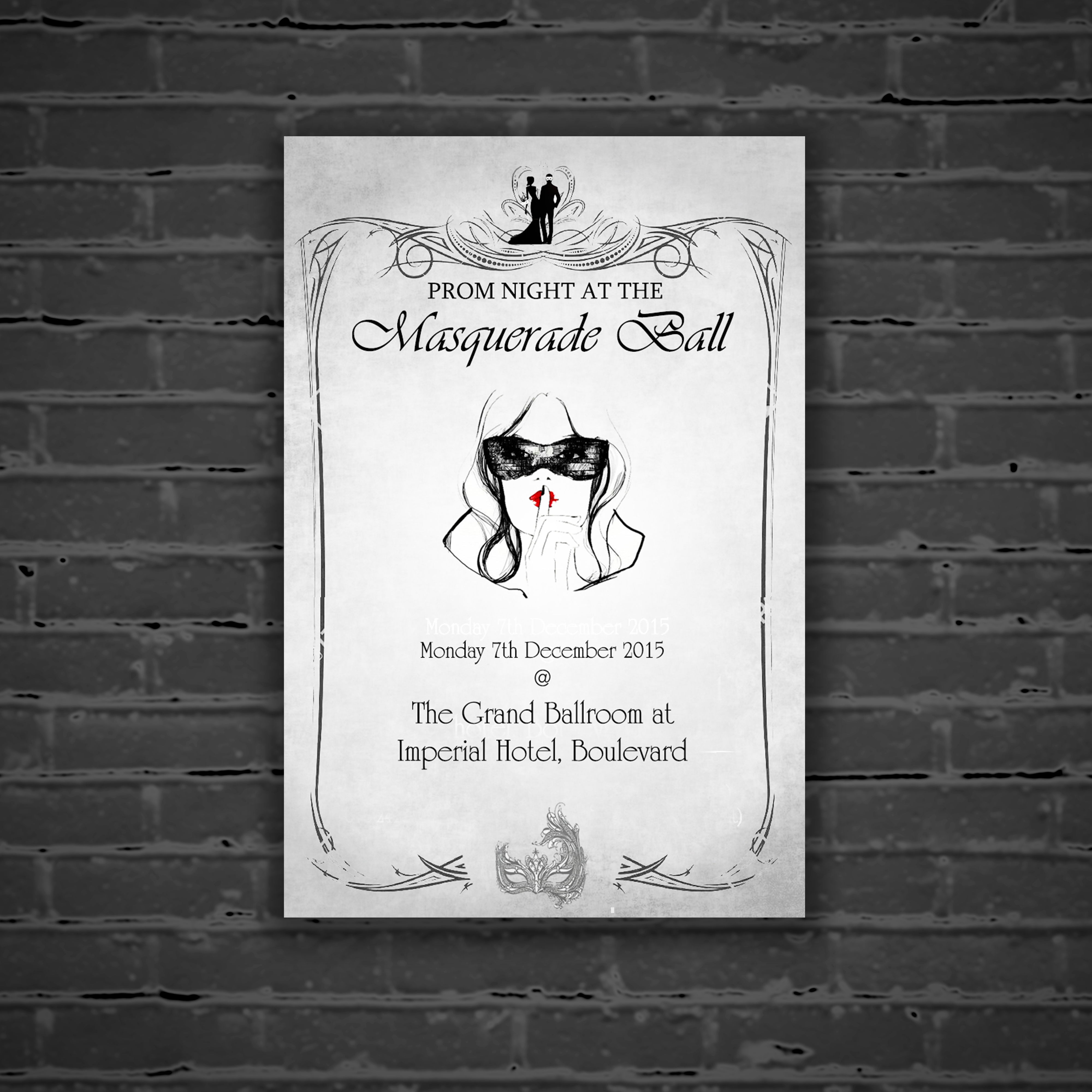 Masquerade Ball Poster by Cj Masquerade Ball Poster in Poster Design Inspiration by Cj