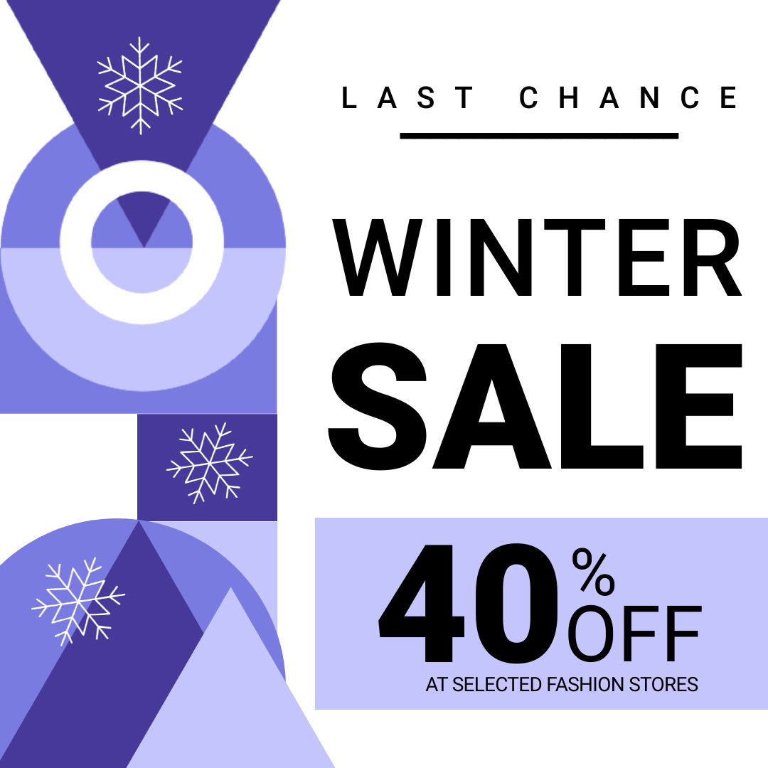 Winter sale by Sylvia Doudet Winter sale in Instagram Post Design Inspiration by Sylvia Doudet