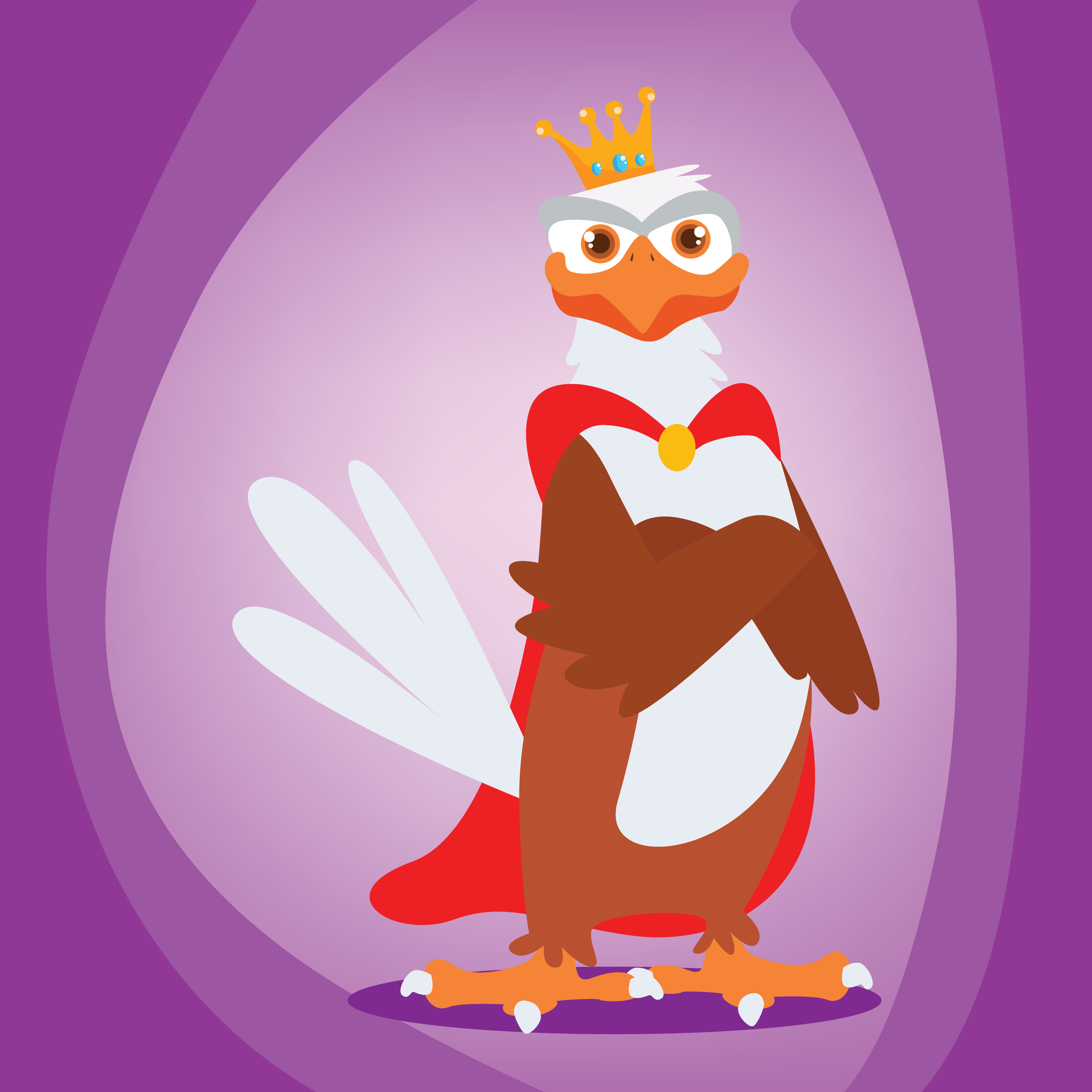 Eagle wearing a crown. by Dyah Kusumaningrum Eagle wearing a crown. in Vector Art Inspiration by Dyah Kusumaningrum