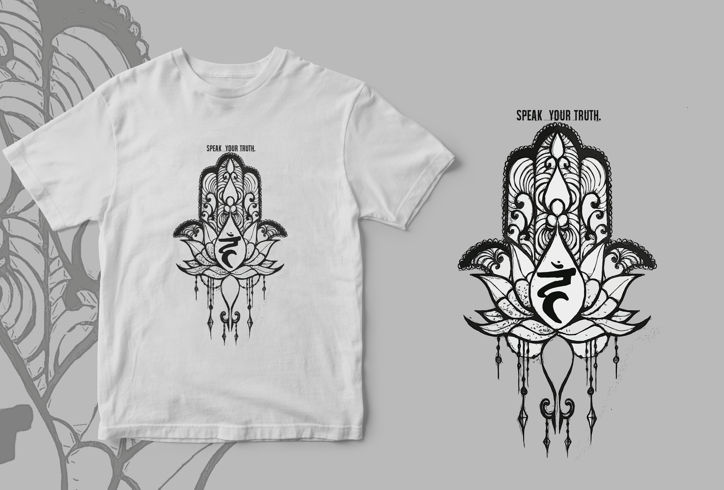 Speak your truth Hamsa hand. by Forty-ten Sutdio Speak your truth Hamsa hand. in T-Shirt Design Inspiration by Forty-ten Sutdio
