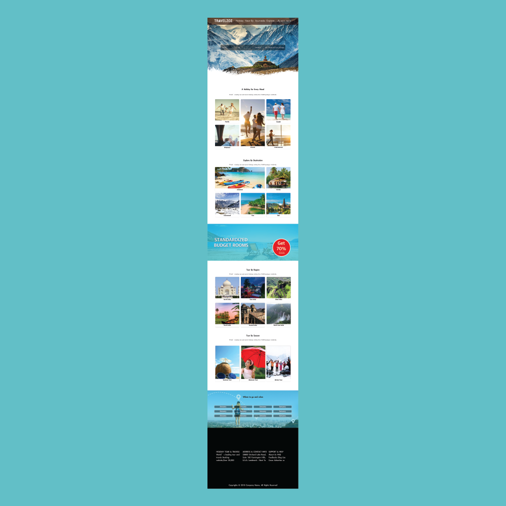 Website design for travelzoz in Website Design Inspiration by Nimotech Design
