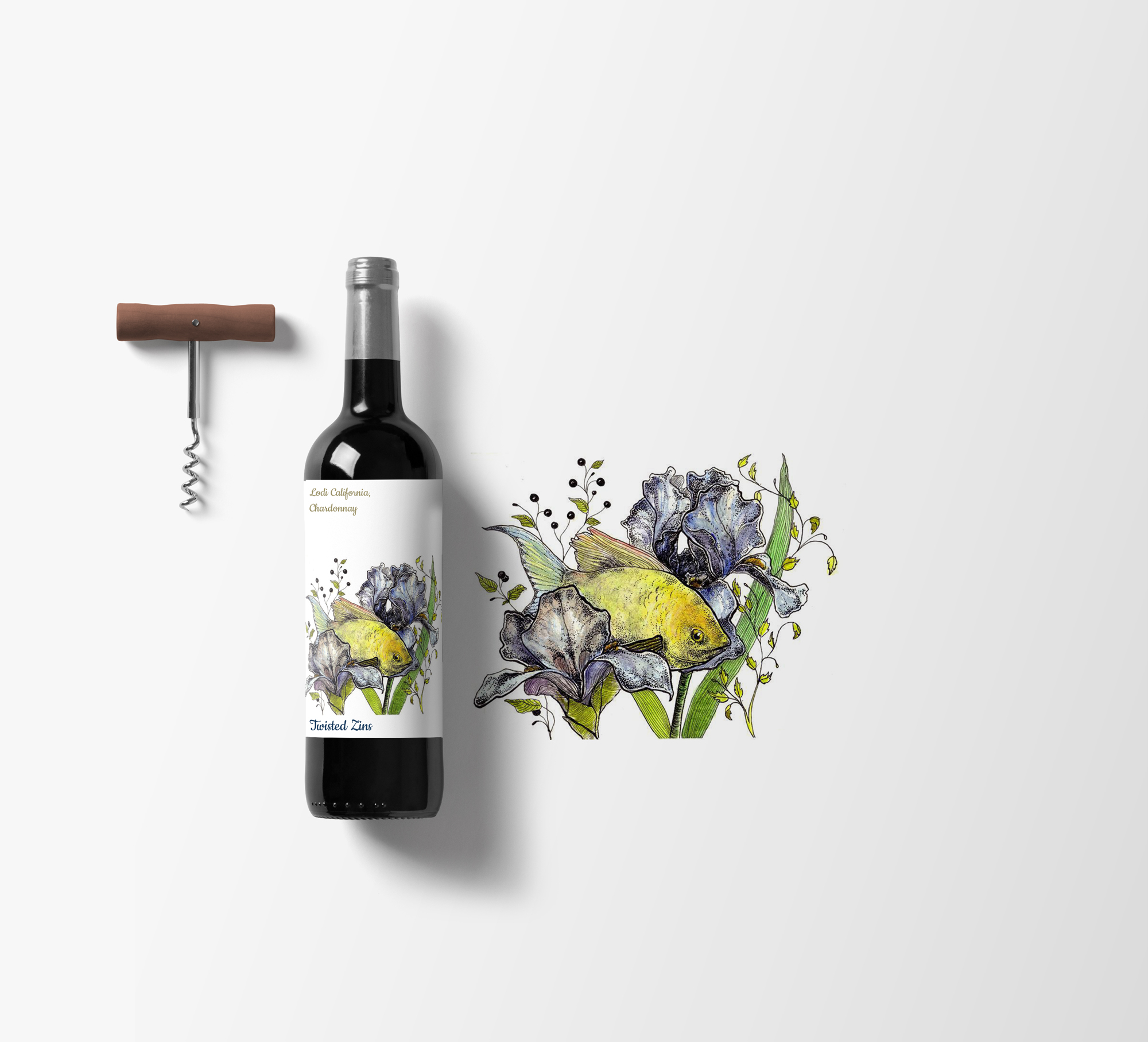 Art for Wine label by Kade Art for Wine label in Label Design Inspiration by Kade