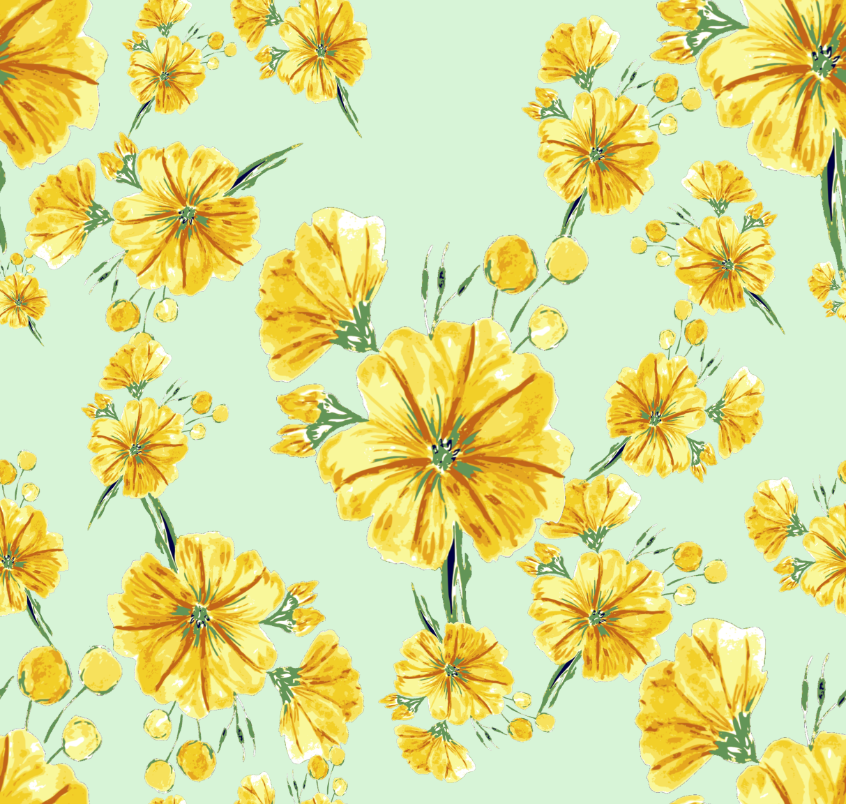 mint and yellow by Ibtihel Ben Salah mint and yellow in Illustration and Graphics Inspiration by Ibtihel Ben Salah