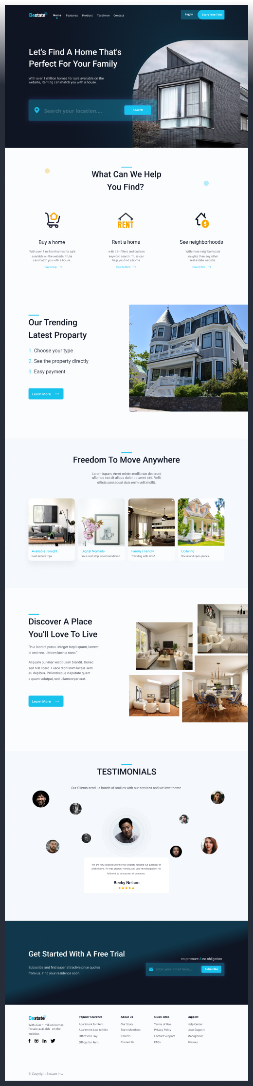 Landing Page Design | Bestate by Abdelrahman Hassan Landing Page Design | Bestate in Landing page design Inspiration by Abdelrahman Hassan