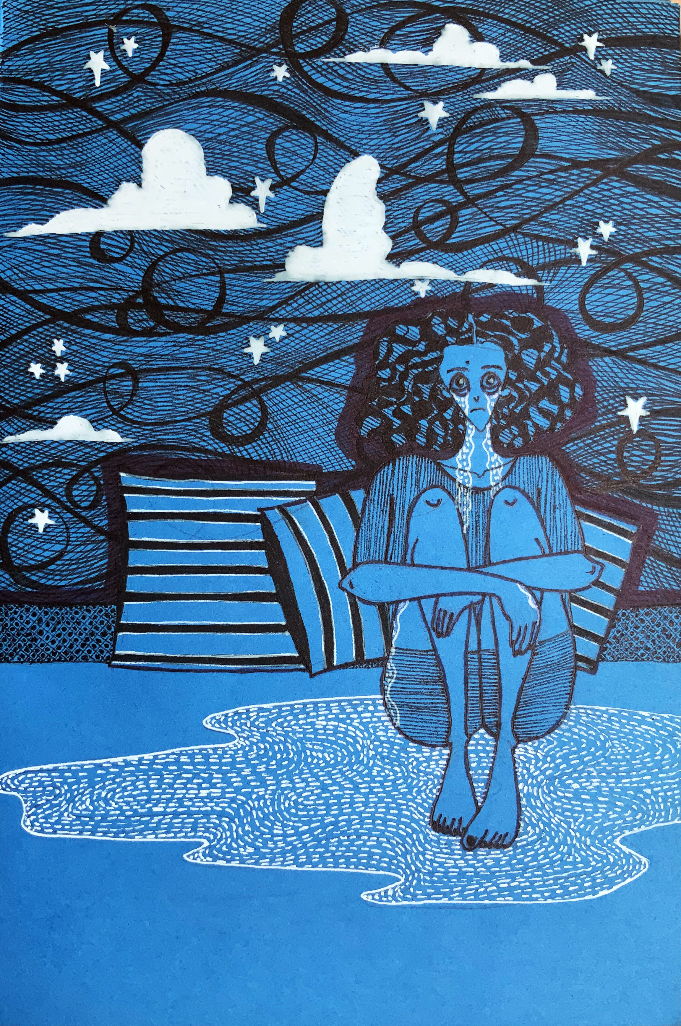 Insomnia and Tears: BFFs in Doodle Art Inspiration by Maitri Ravishankar