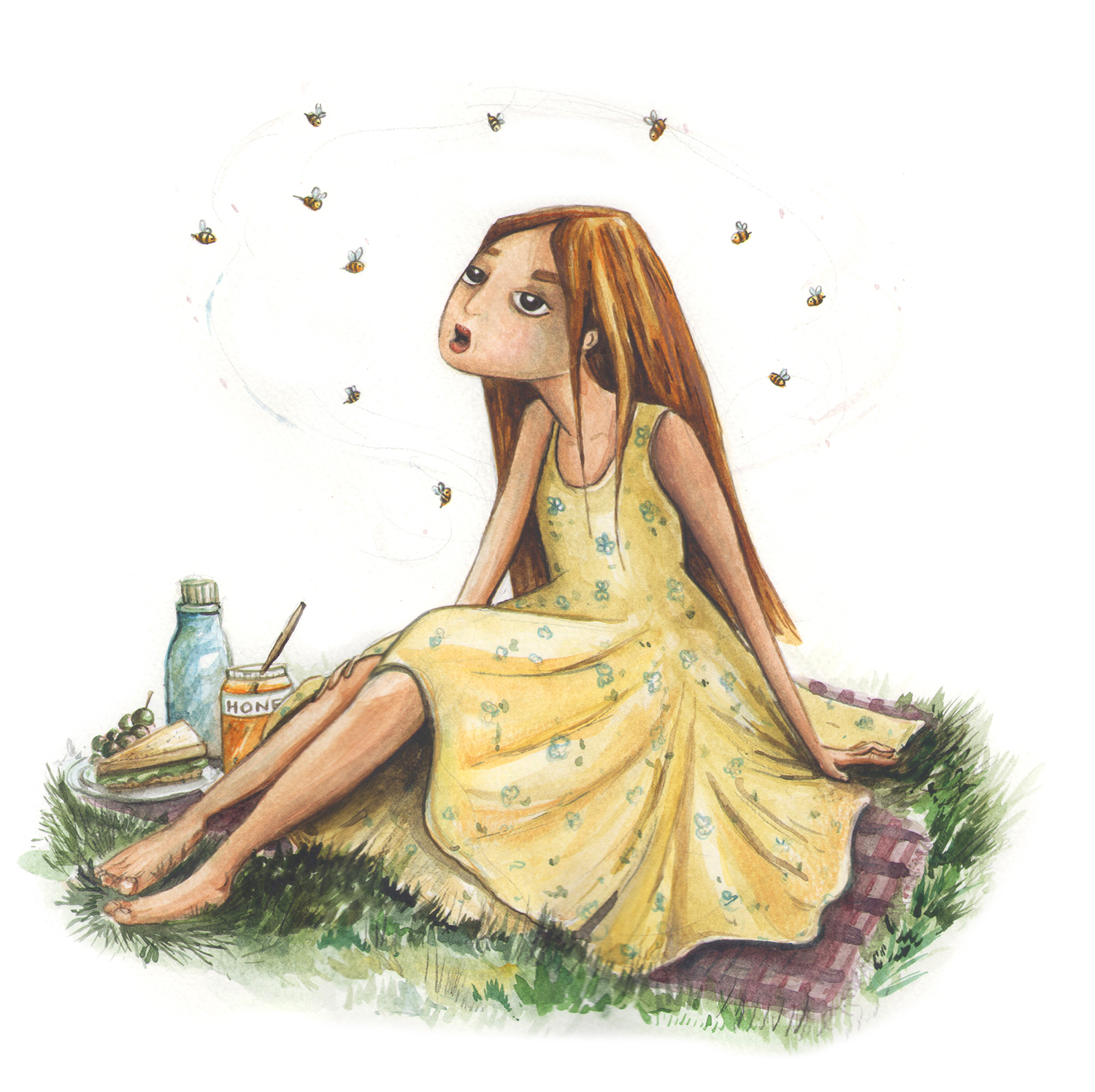 Bee Free by Rachel Bowen Bee Free in Illustration and Graphics Inspiration by Rachel Bowen