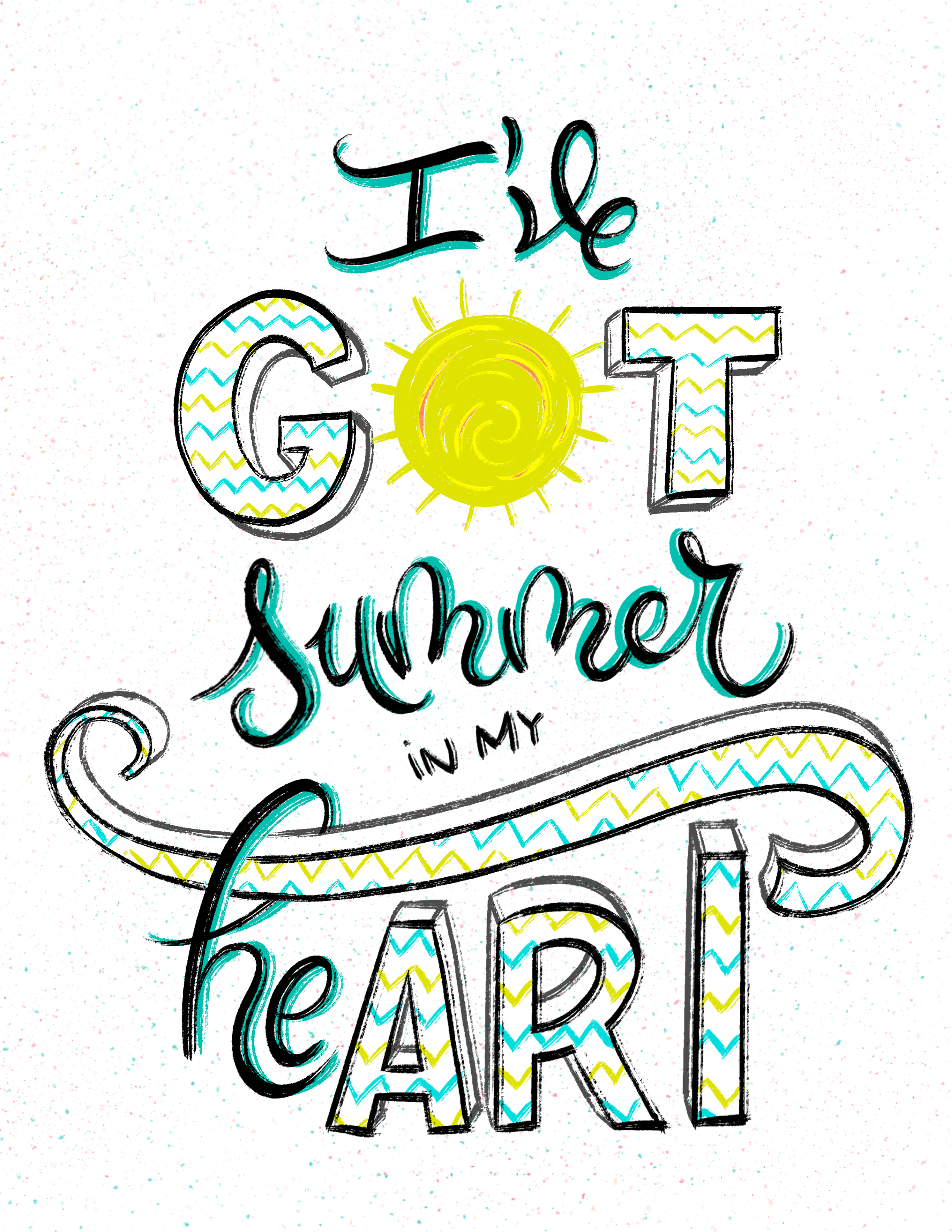 I ve got summer in my heart in Hand Lettering Inspiration by Mona Toma
