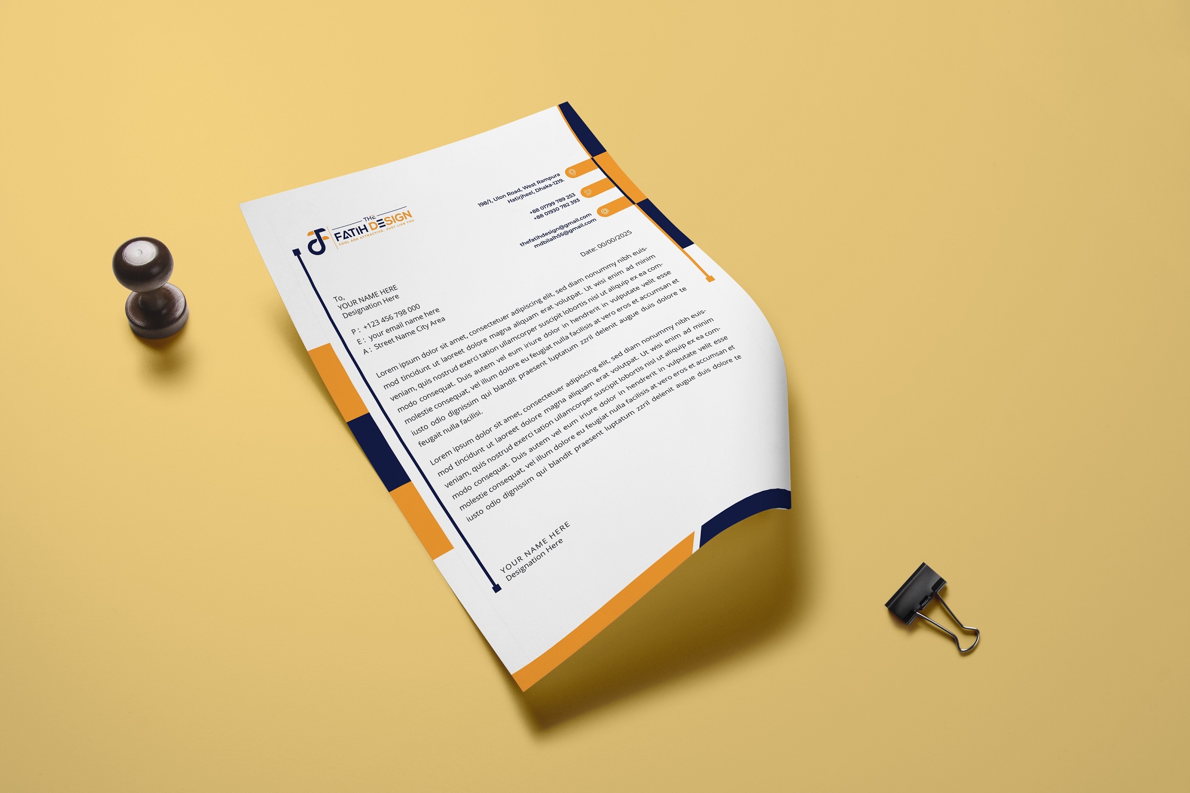 the-fatih-design-letterhead design by Logomaker the-fatih-design-letterhead design in Letterhead Design Inspiration by Logomaker