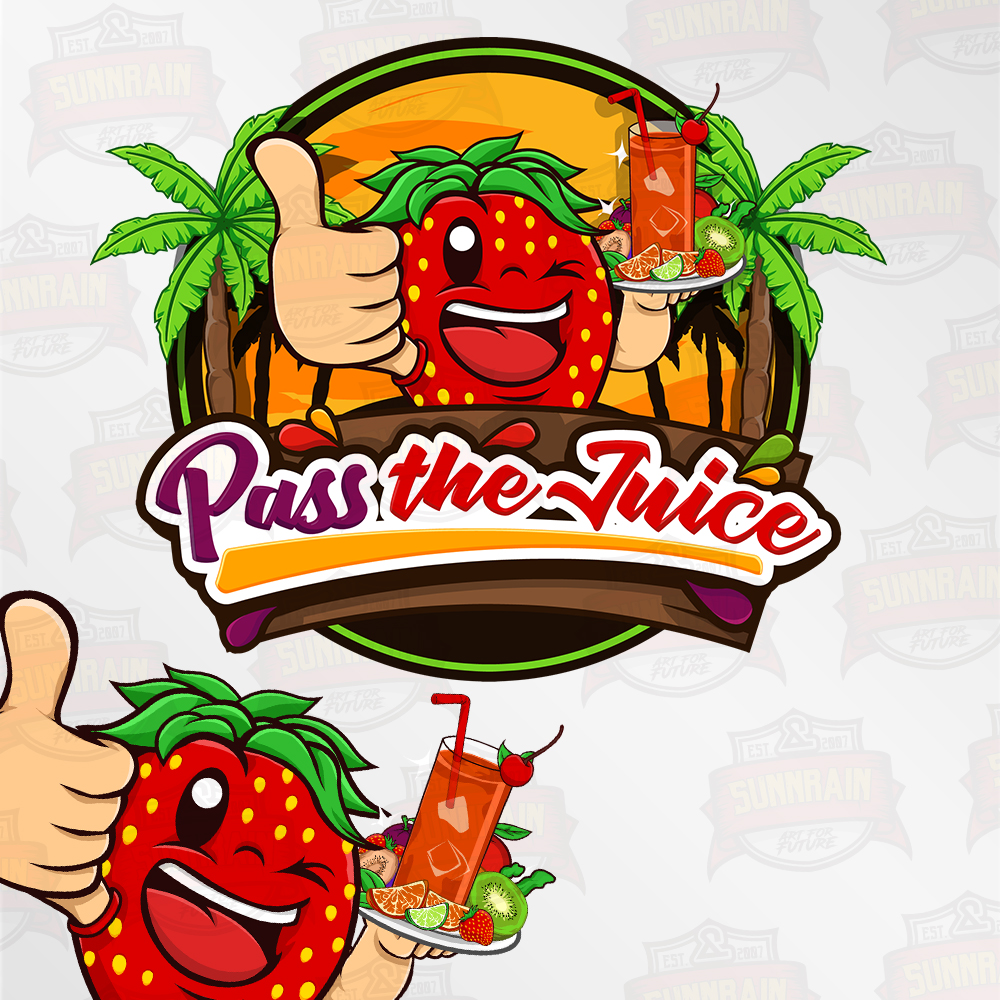 Logo character of Pass The Juice in Vector Art Inspiration by Pradana Sunnrain