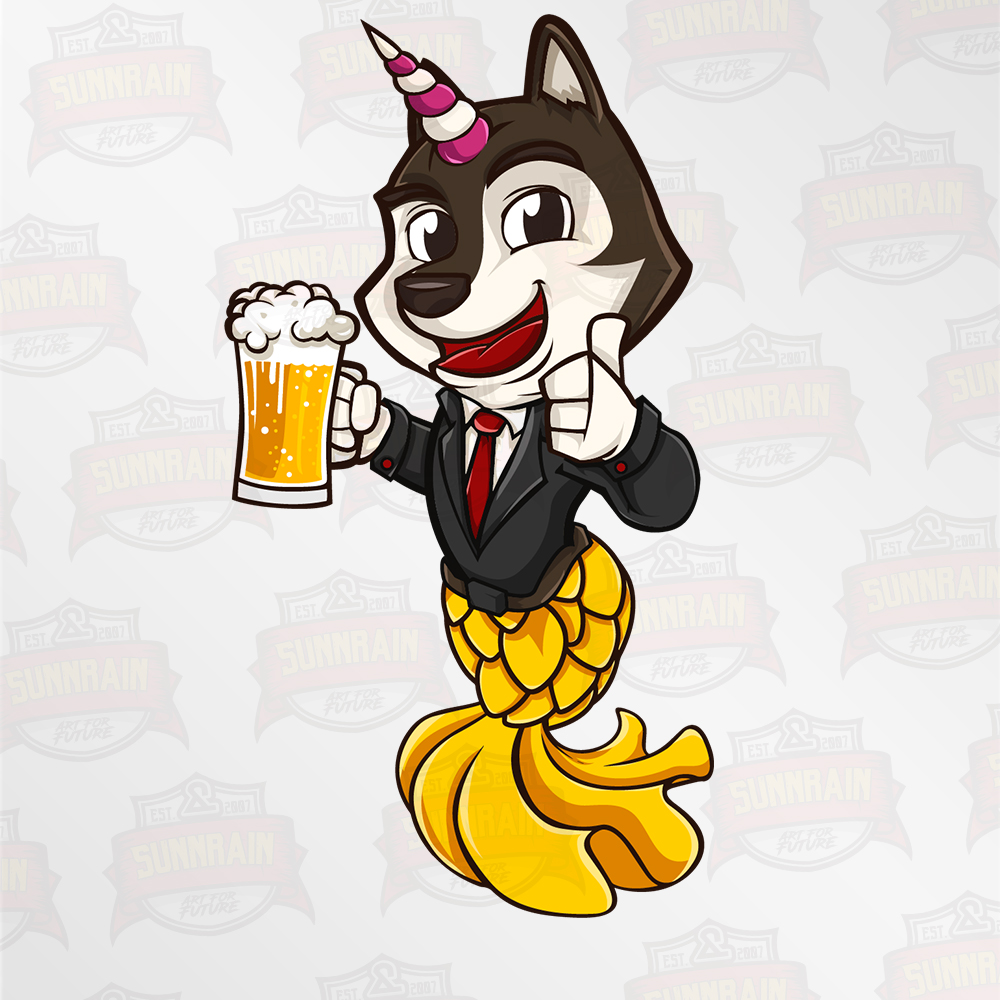 Mermaidog in Vector Art Inspiration by Pradana Sunnrain
