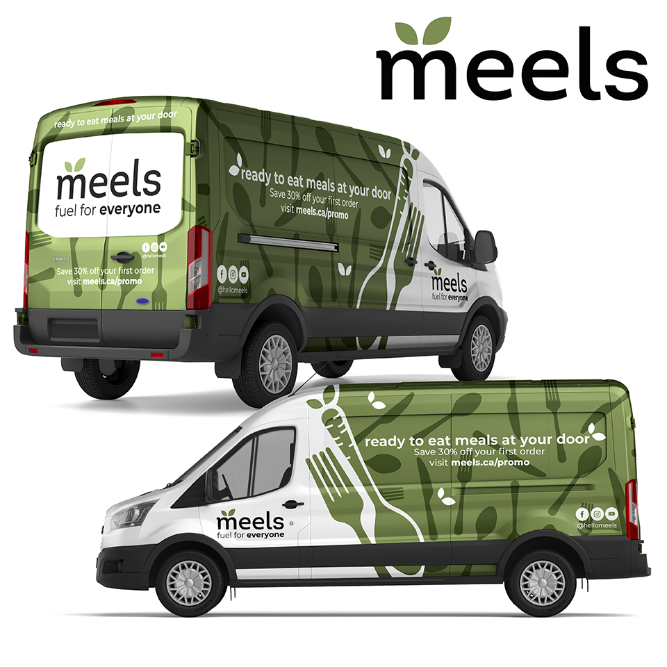Meels Partial Wrap Design in Vehicle wrap design Inspiration by Bakuldesigns