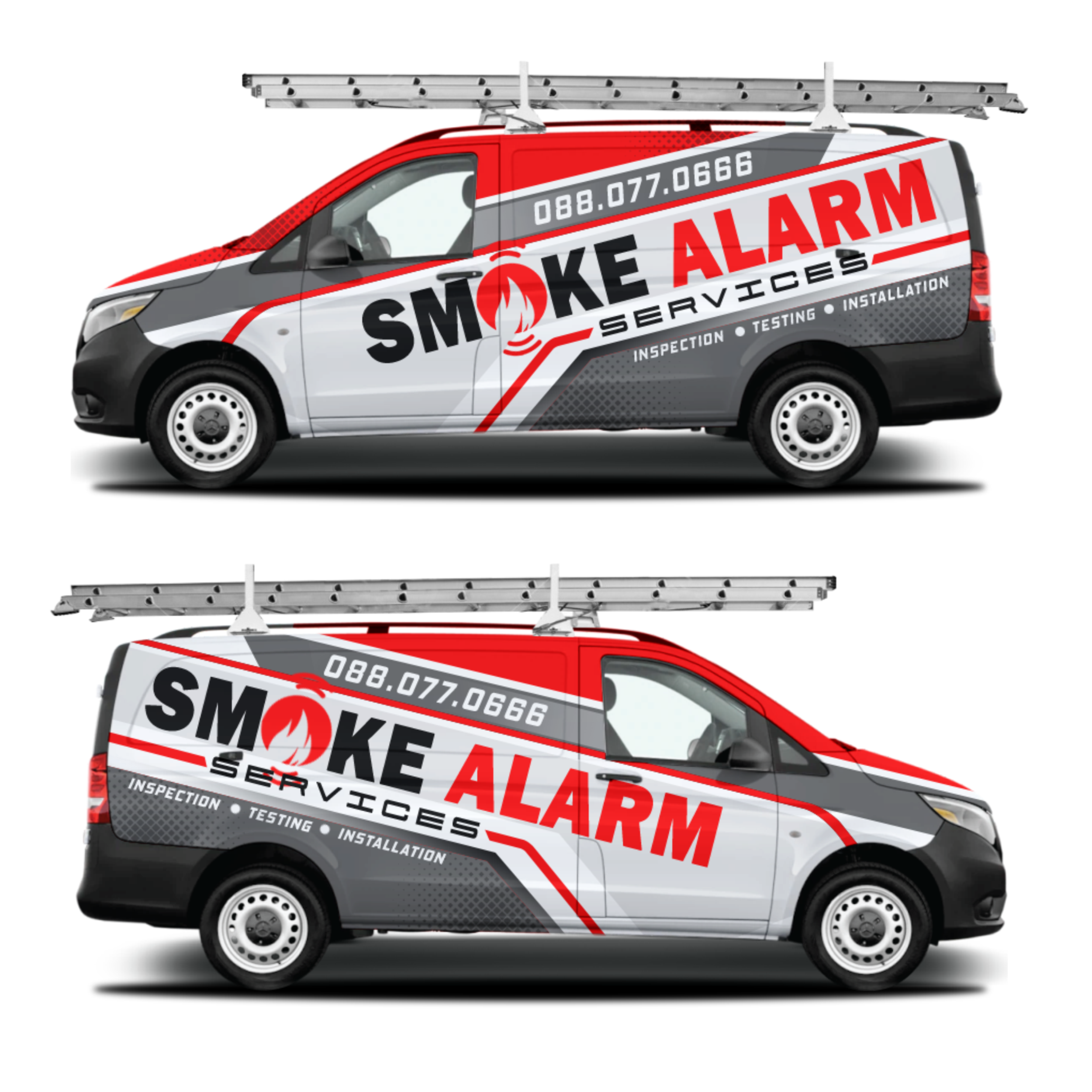 Smoke Alarm in Vehicle wrap design Inspiration by Bakuldesigns