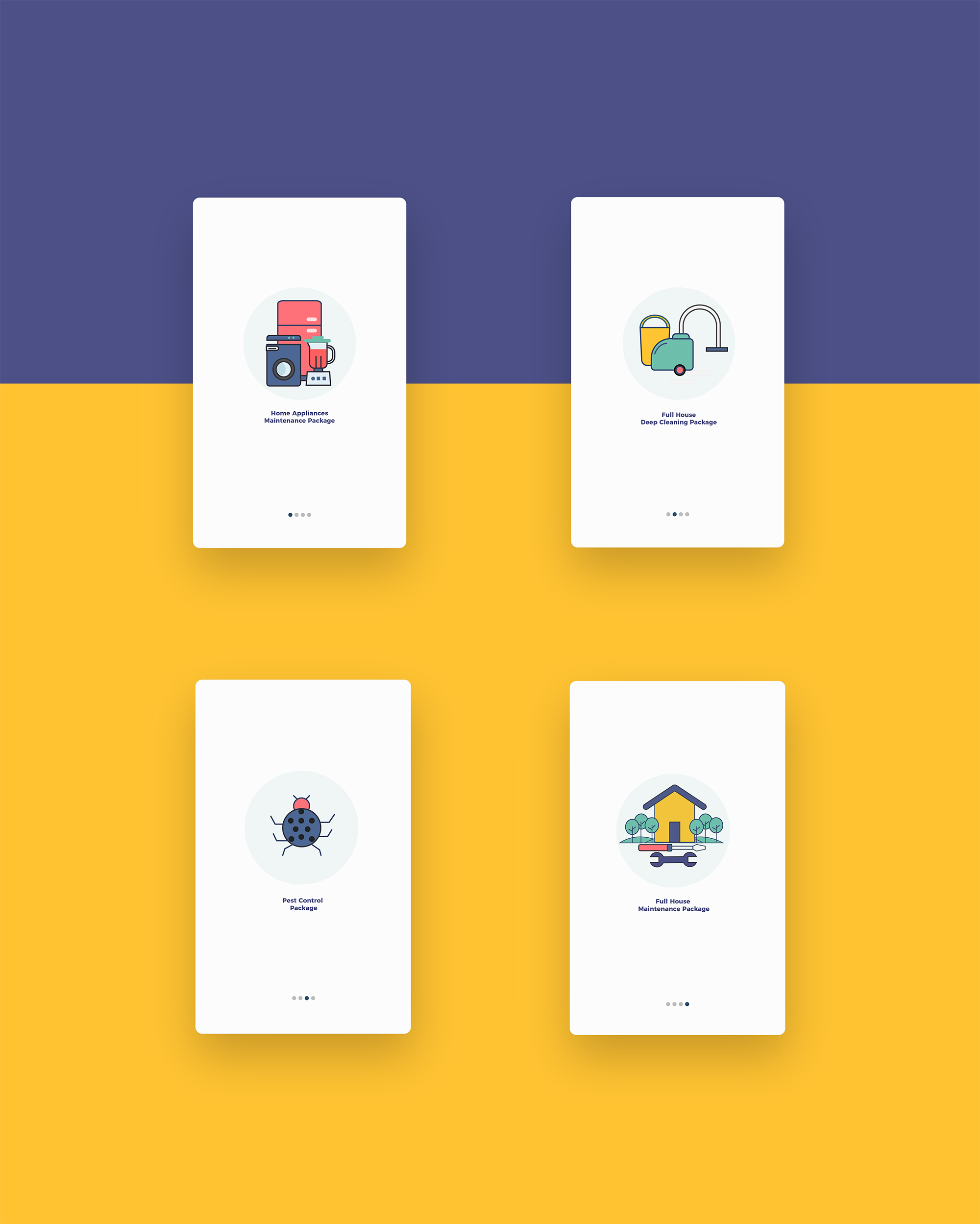 Illustrations for Home Services by Northindianstudio Illustrations for Home Services in Illustration and Graphics Inspiration by Northindianstudio