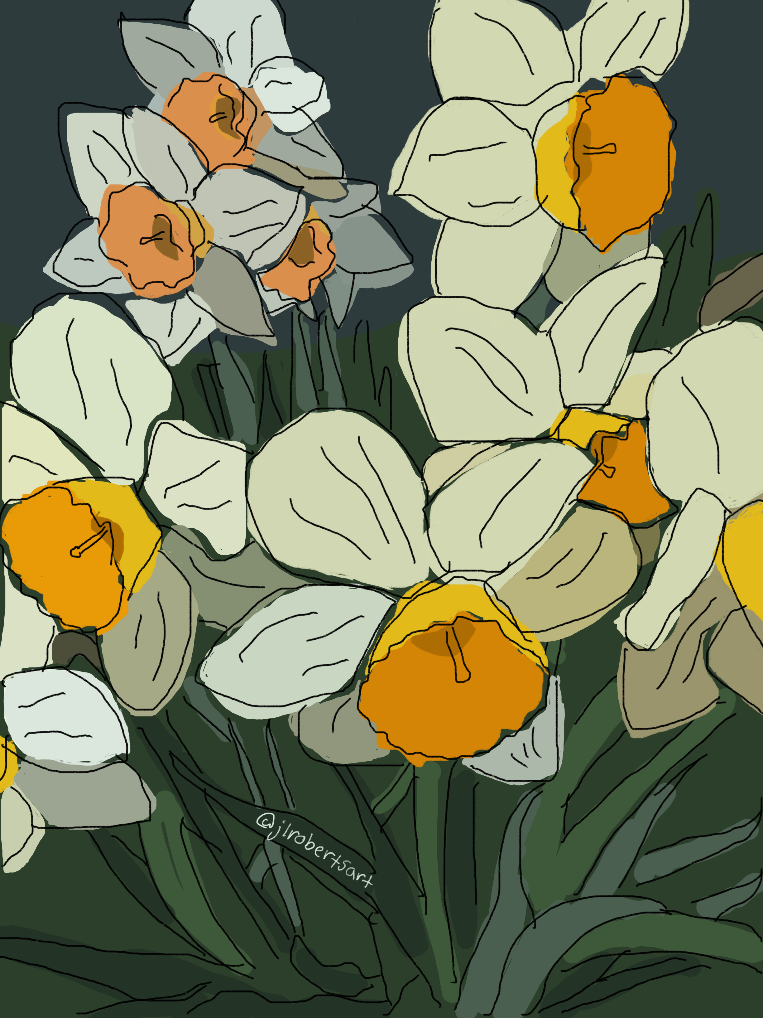 Jonquils/Daffodils by Jenny Roberts Jonquils/Daffodils in Digital Art Inspiration by Jenny Roberts