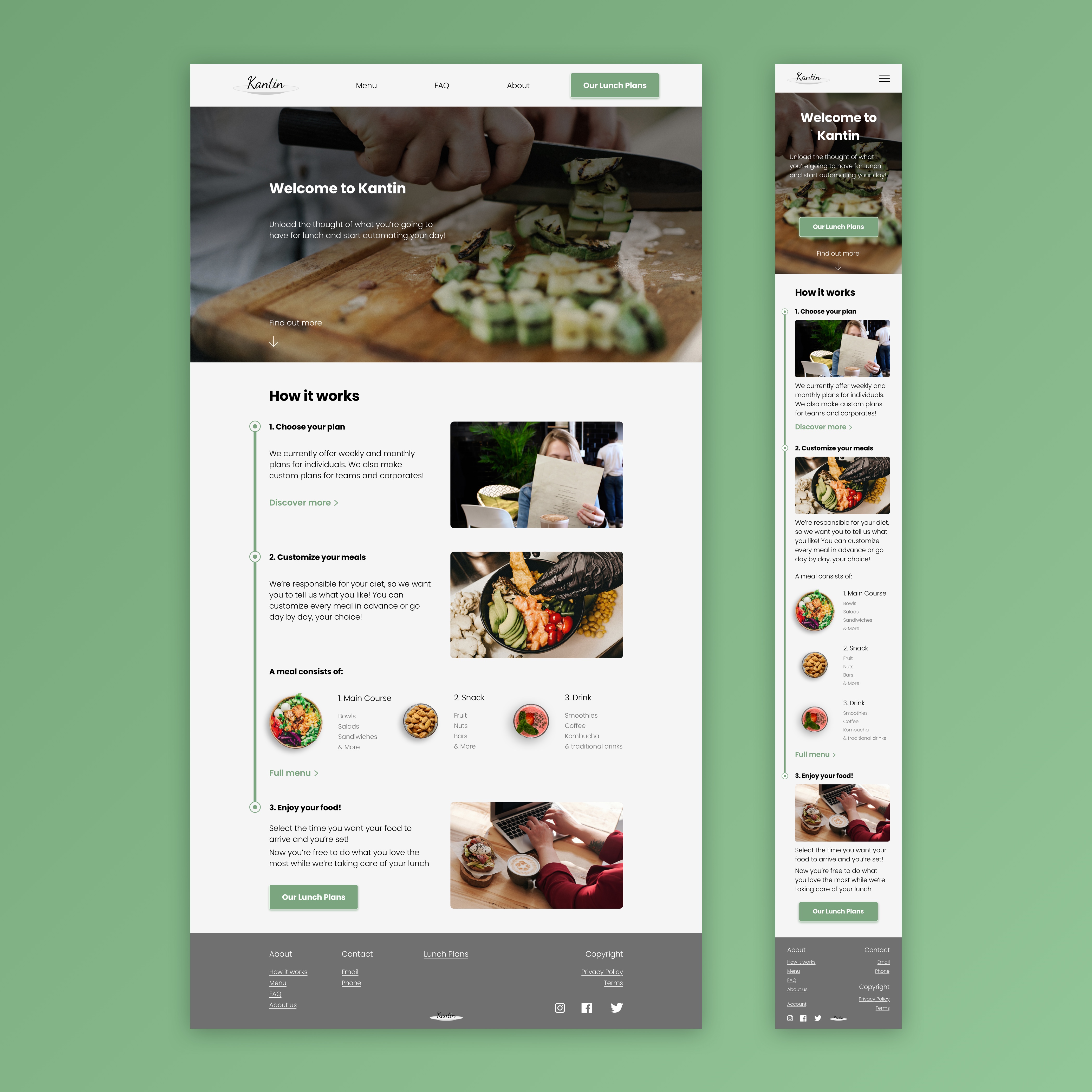 Landing page for lunch delivery subscription by Matteoaliano Landing page for lunch delivery subscription in Website Design Inspiration by Matteoaliano