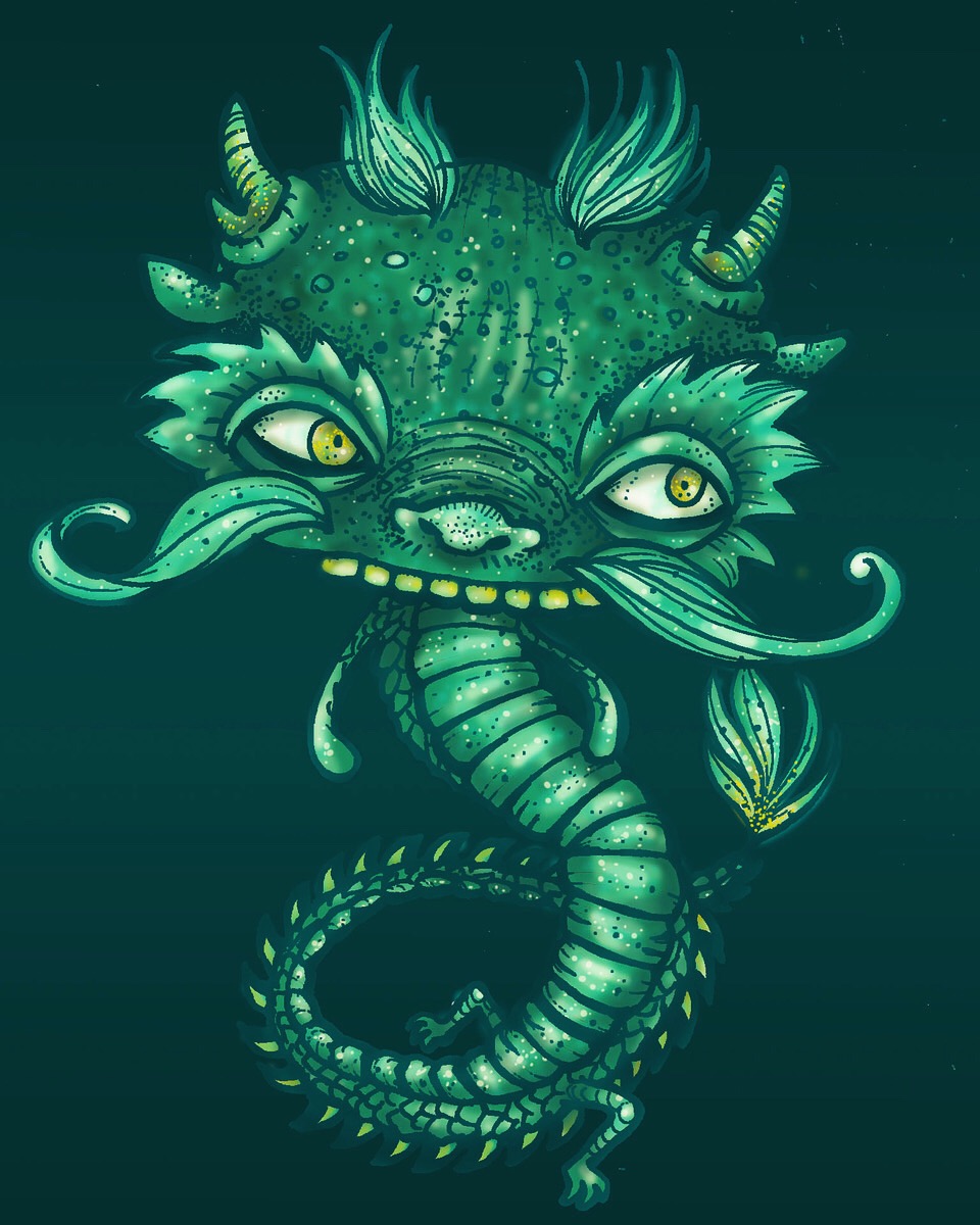 Green Dragon in Illustration and Graphics Inspiration by Lara Donato