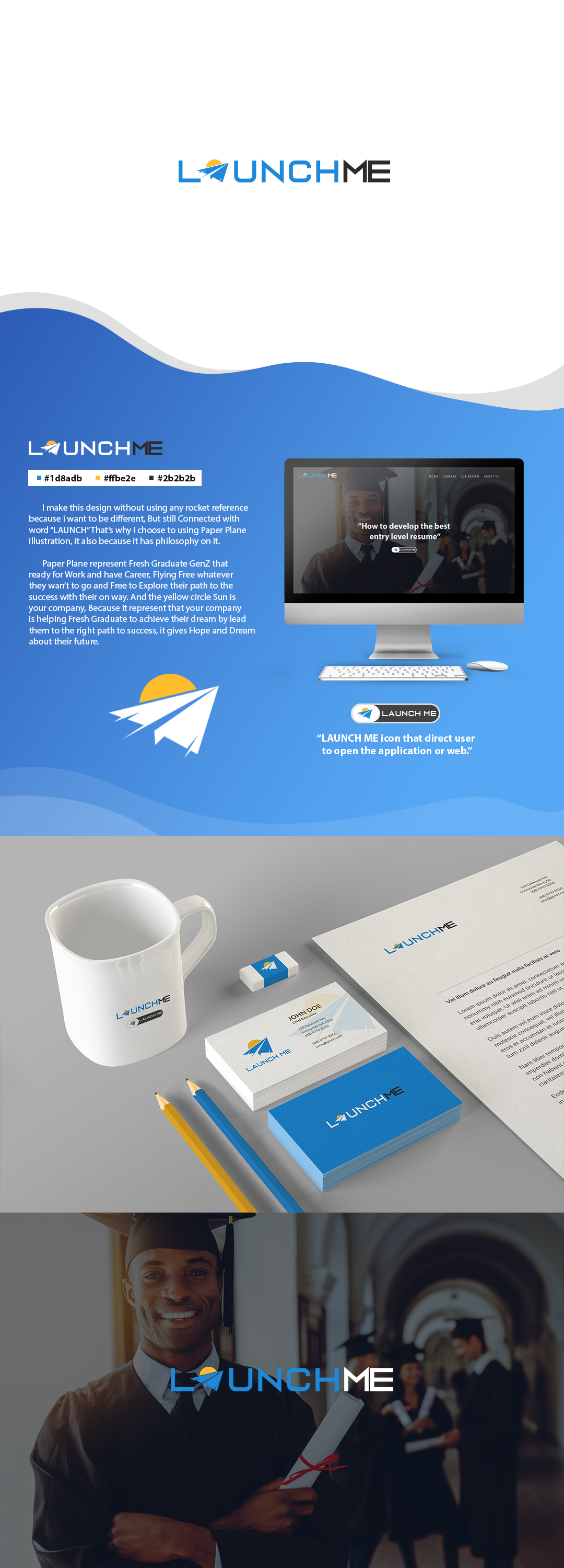 LaunchMe Logo in Logo & Brand Identity Inspiration by Bleuvisual Std